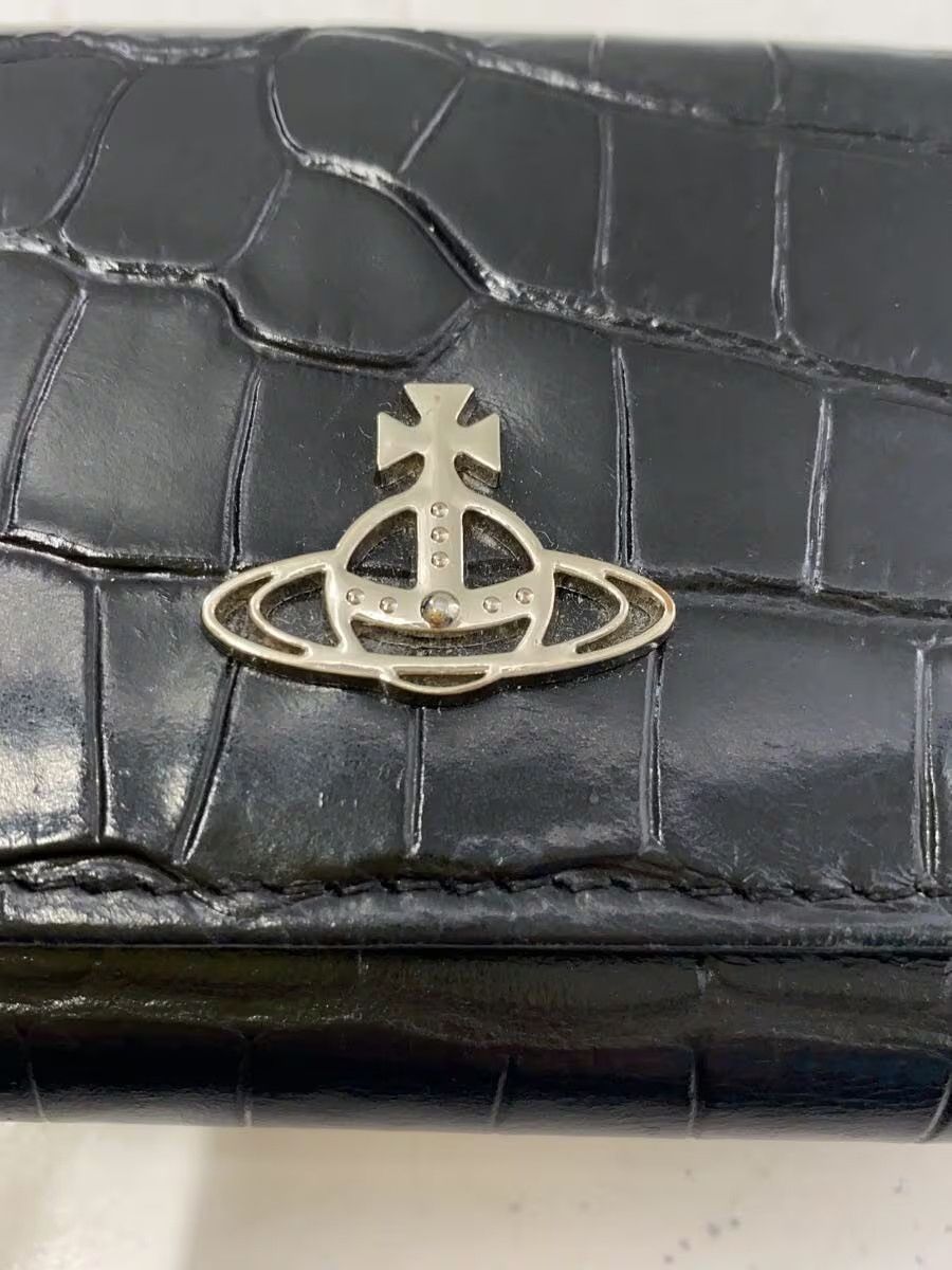 Vivienne Westwood Crocodile Embossed Leather Orb Wallet Size ONE SIZE - 3 Thumbnail