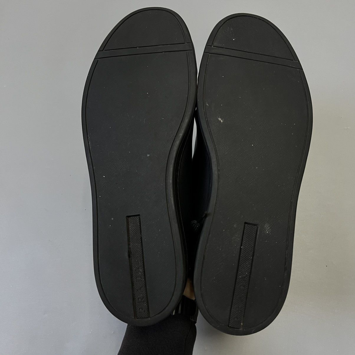 Prada Prada Sneakers Leather Shoes Black Luxury UK 8 men's Size US 9 / EU 42 - 17 Thumbnail