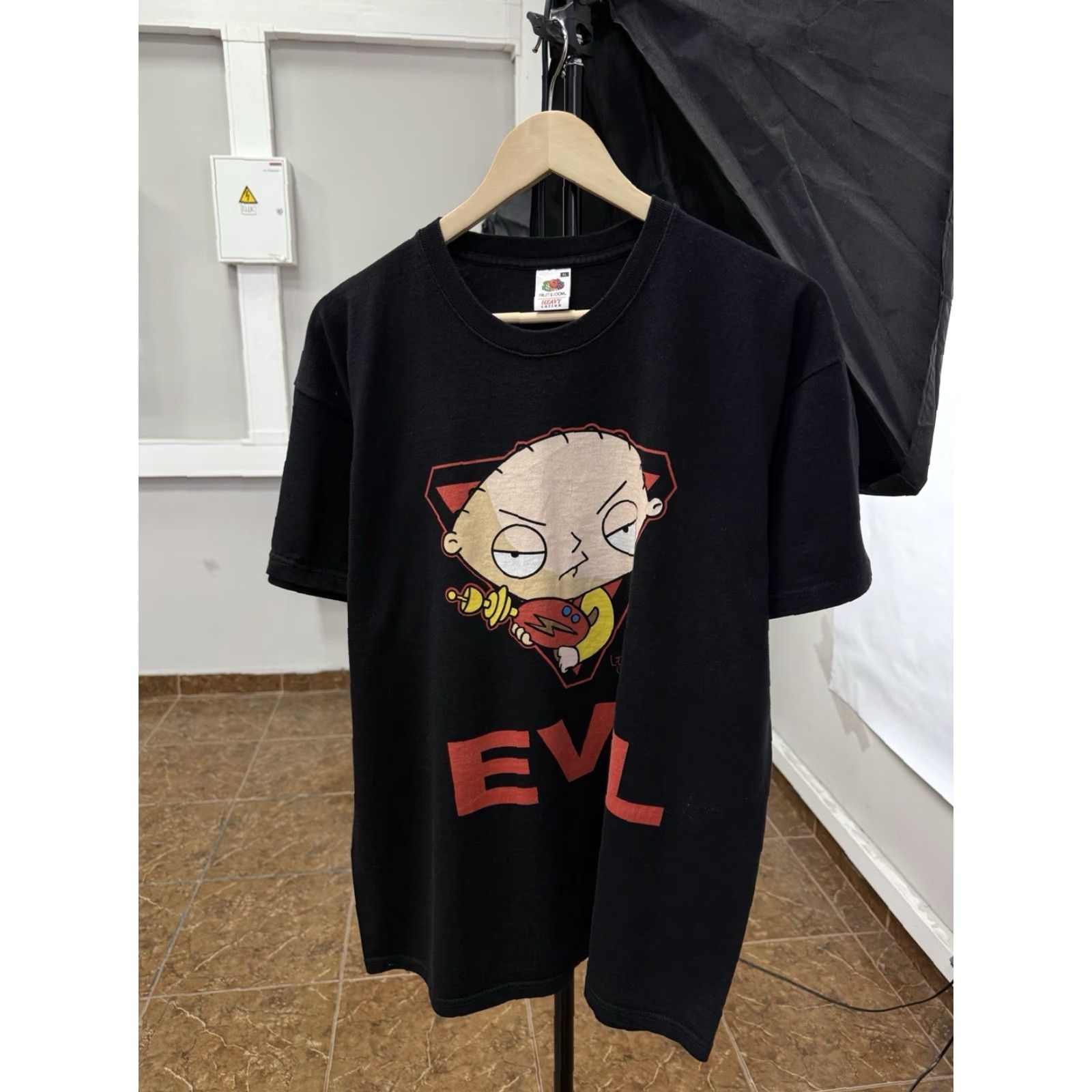 Fruit Of The Loom VINTAGE Family Guy Evil Stewie Griffin Fox TV Show T-Shirt XL Black Mens XL T-Shirt Stewie Griffin Fox Family Guy Size US XL / EU 56 / 4 - 2 Thumbnail