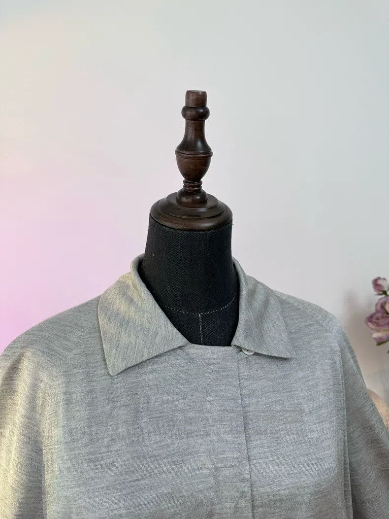 Hermes Hermes Silk Long Coat, Silver Gray Size XS / US 0-2 / IT 36-38 - 3 Thumbnail