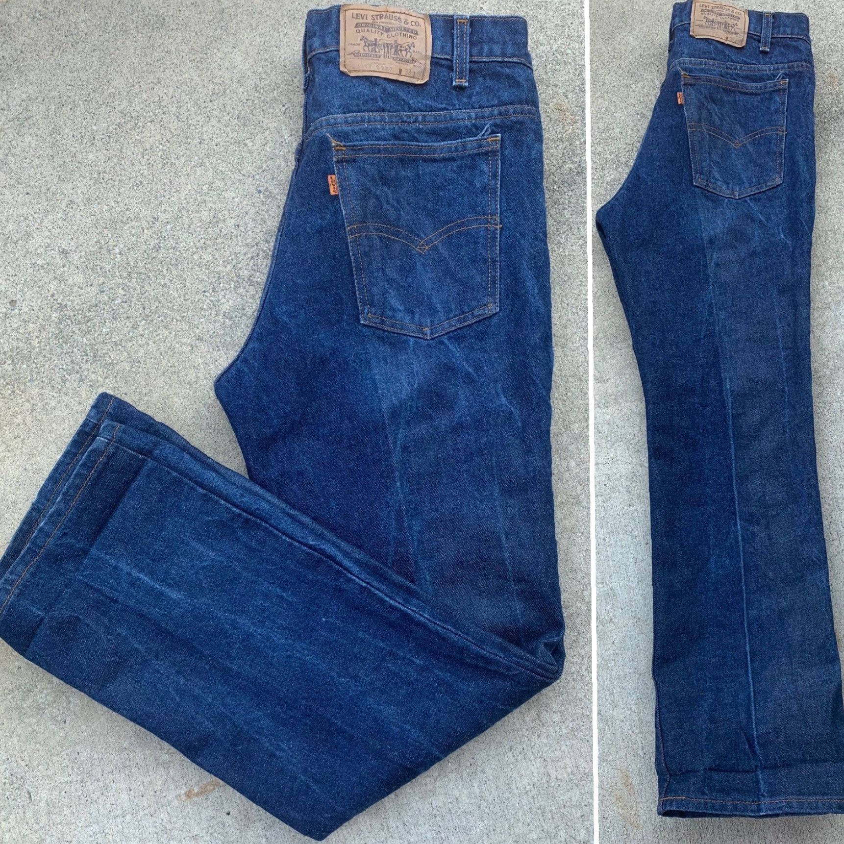 Vintage VINTAGE Levi’s 517 Jeans Orange Tab Made In USA 33 30 Measure 32 1/2 X 30 1/2” Denim Blue Mens Jeans 517 30.5 in Inseam Size US 31 - 5 Thumbnail