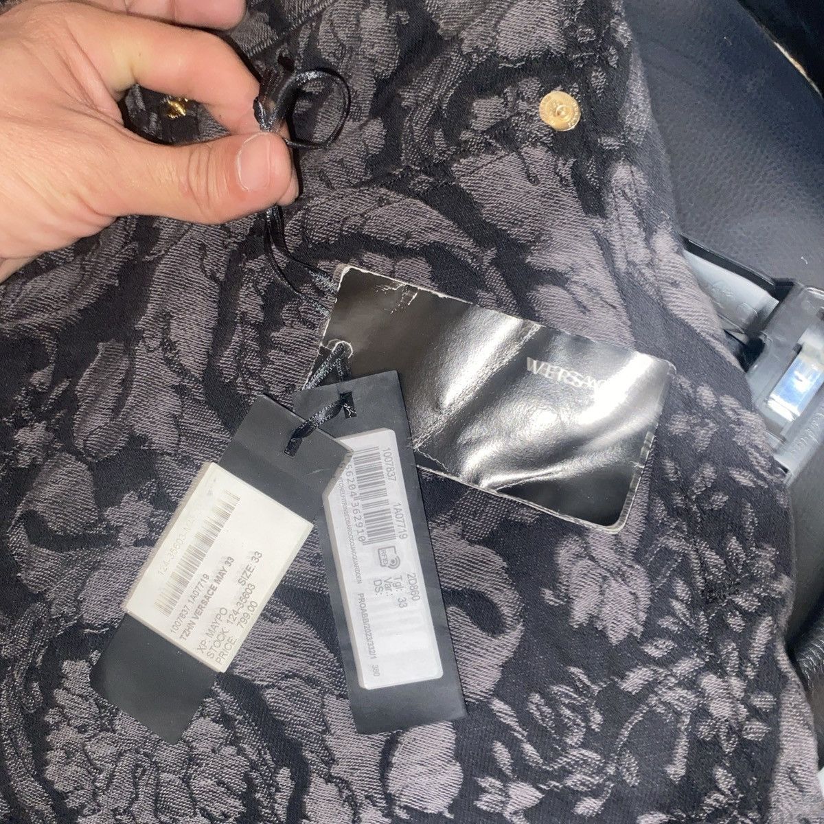 Versace Versace Barocco-Jacquard Mid-Rise Jeans Size US 33 - 9 Thumbnail