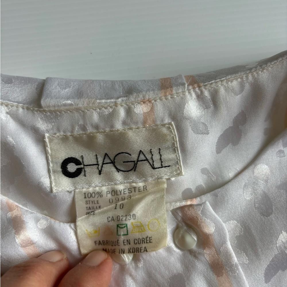 Designer Vintage 80’s Chagall Blouse Size L / US 10 / IT 46 - 4 Thumbnail