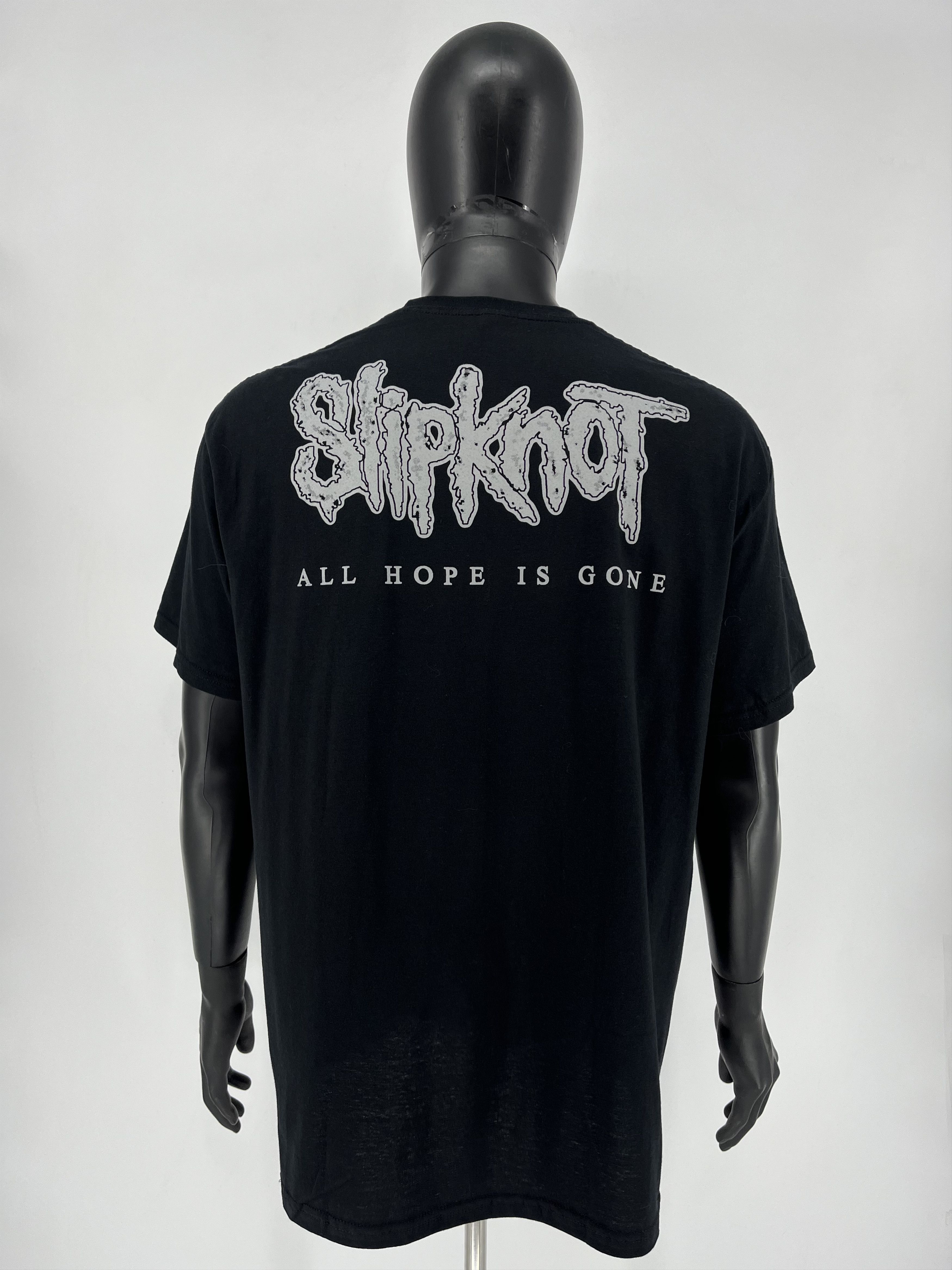 Band Tees × Vintage Vintage Y2K SLIPKNOT Distressed Style Faded Band Horror Tee Size US XL / EU 56 / 4 - 8 Thumbnail