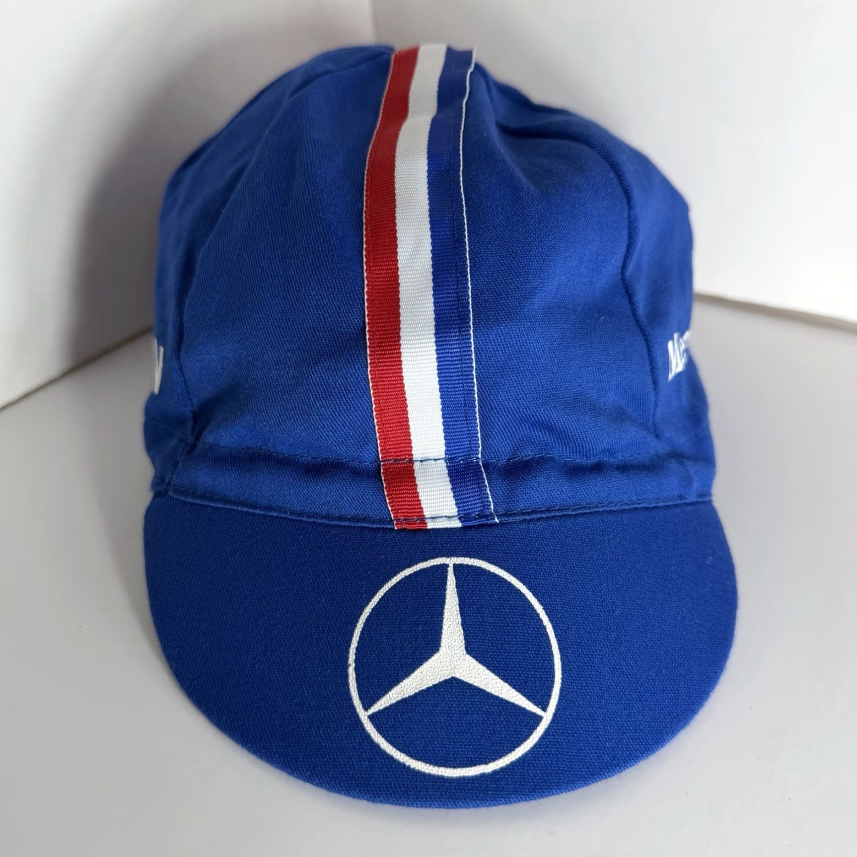Kapital VINTAGE NY NY City Marathon Short Brim Hat Blue 1988 Mercedes-Benz USA Made Cap It All Men Baseball Cap One Size Cotton Canvas Lightweight Size US 35 - 2 Thumbnail