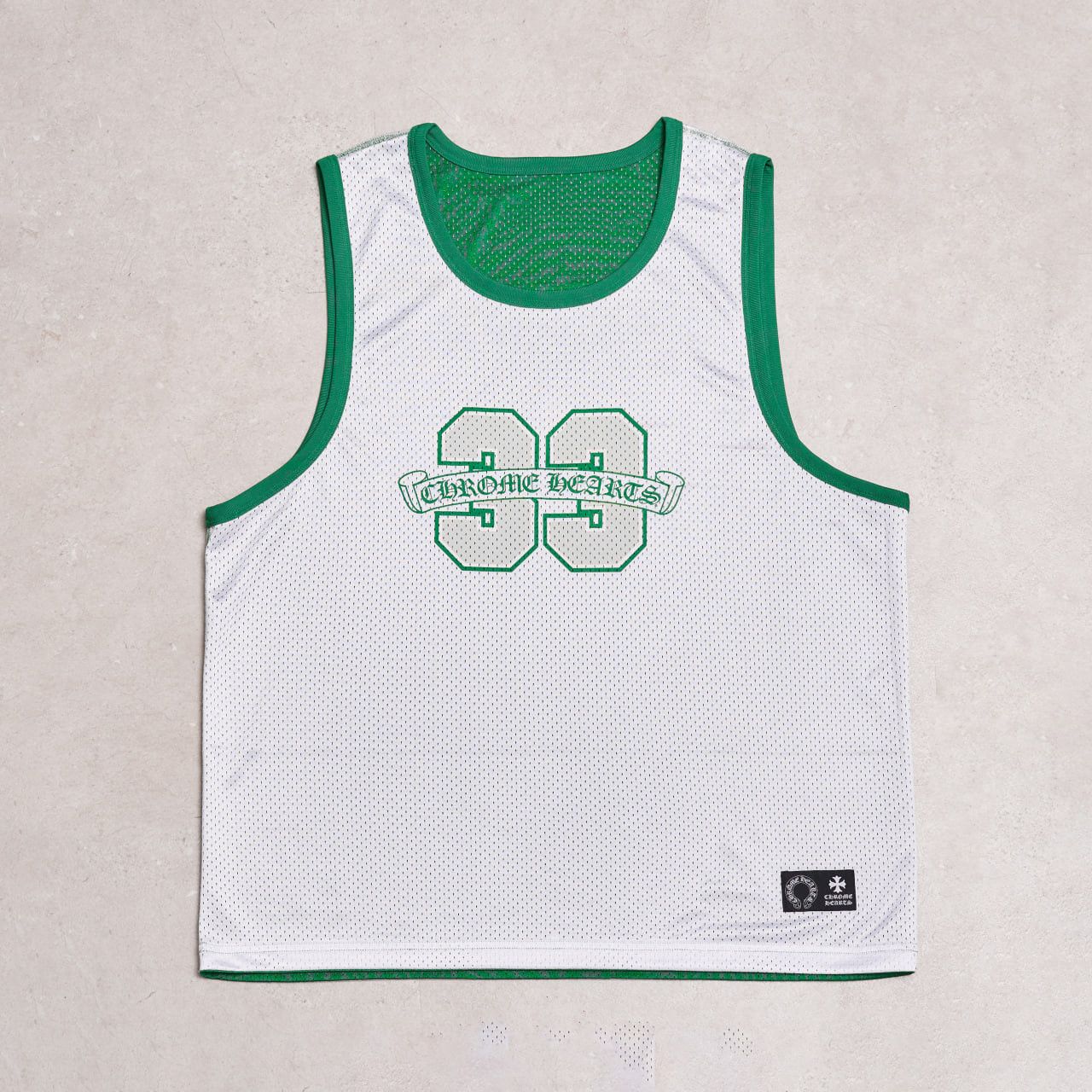 Chrome Hearts CHROME HEARTS Mesh Reversible Basketball Jersey GREEN/WHITE Size US L / EU 52-54 / 3 - 3 Thumbnail