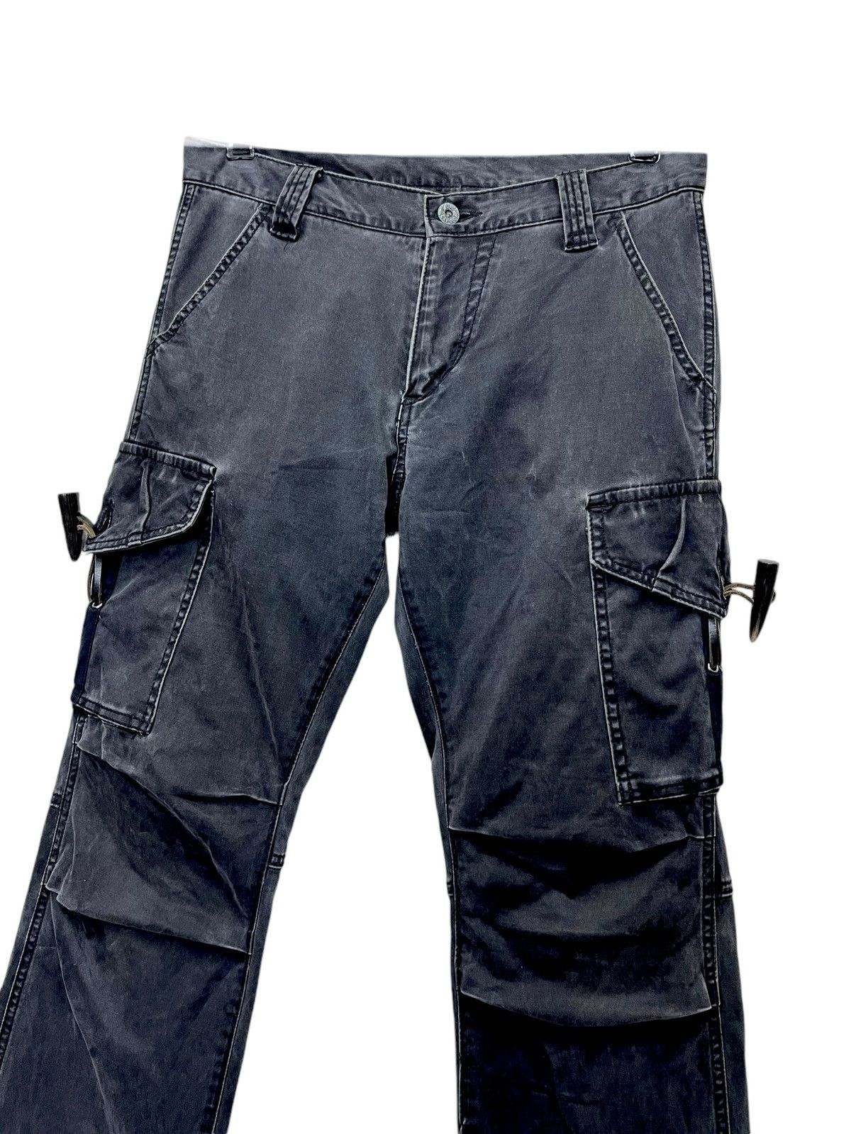 Vintage FYE🔥CAV Punk Slate Black Stretch FLARE Toggle Closure Cargo Size US 31 - 2 Thumbnail