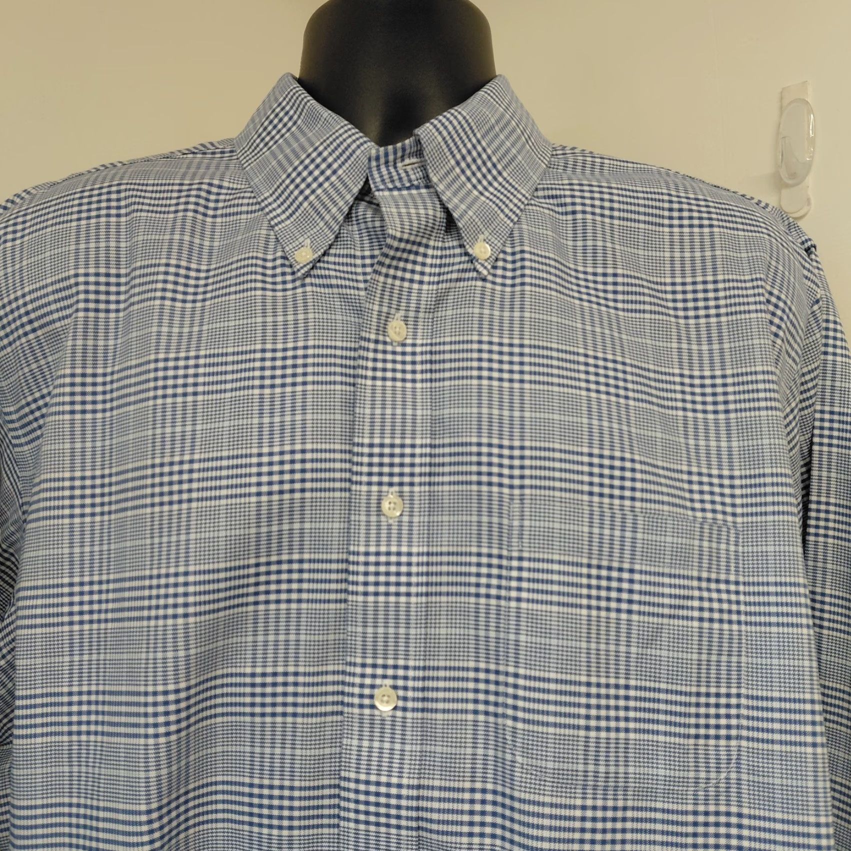 Brooks Brothers VINTAGE Brooks Brothers Madison Shirt Mens 17.5-35 Blue Glen Check Long Sl Oxford Shirt? Size US XXL / EU 58 / 5 - 4 Thumbnail