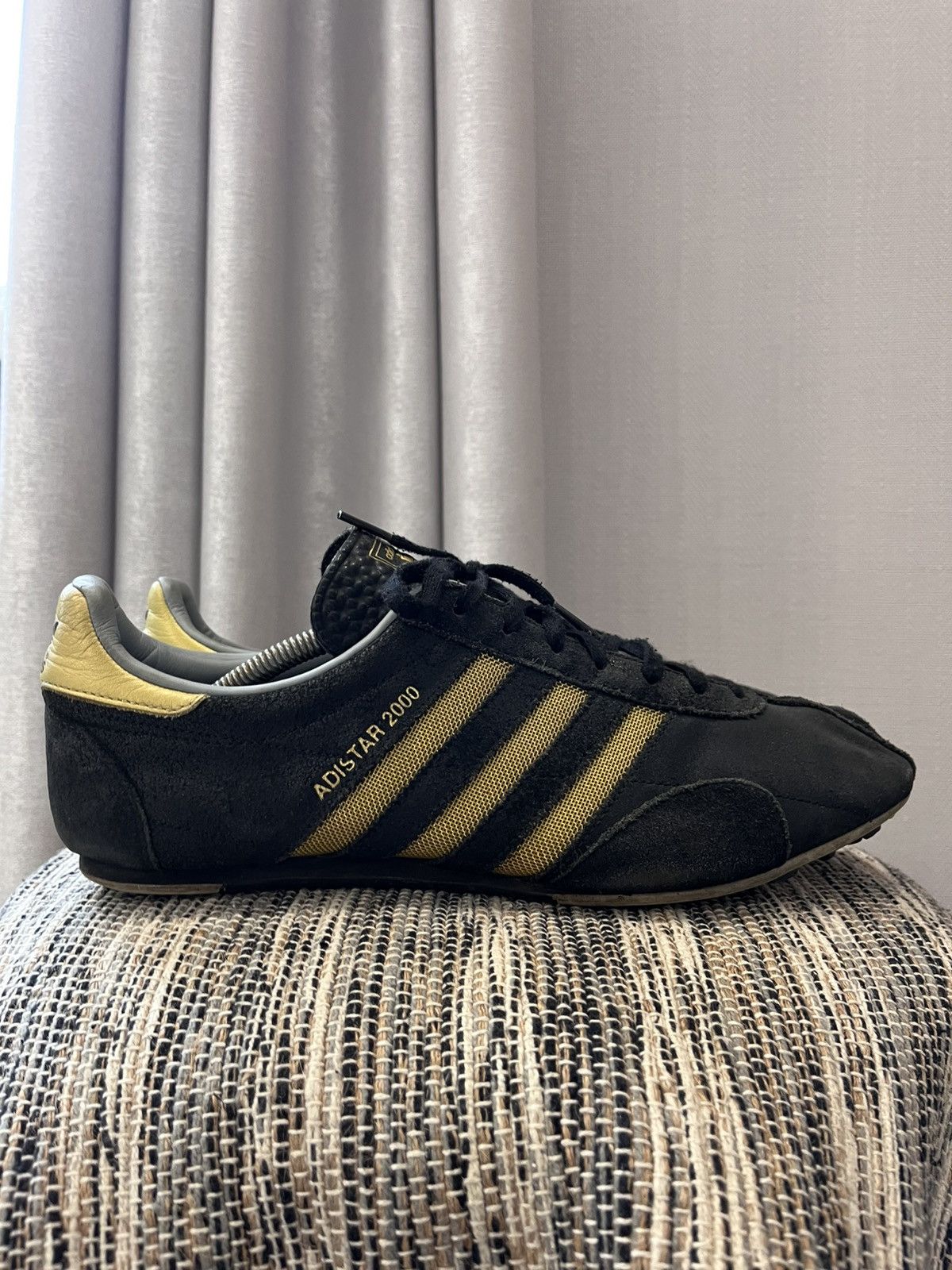 Adidas × Vintage Rare Vintage Adidas Adistar2000 black running track shoes Size US 11 / EU 44 - 2 Thumbnail