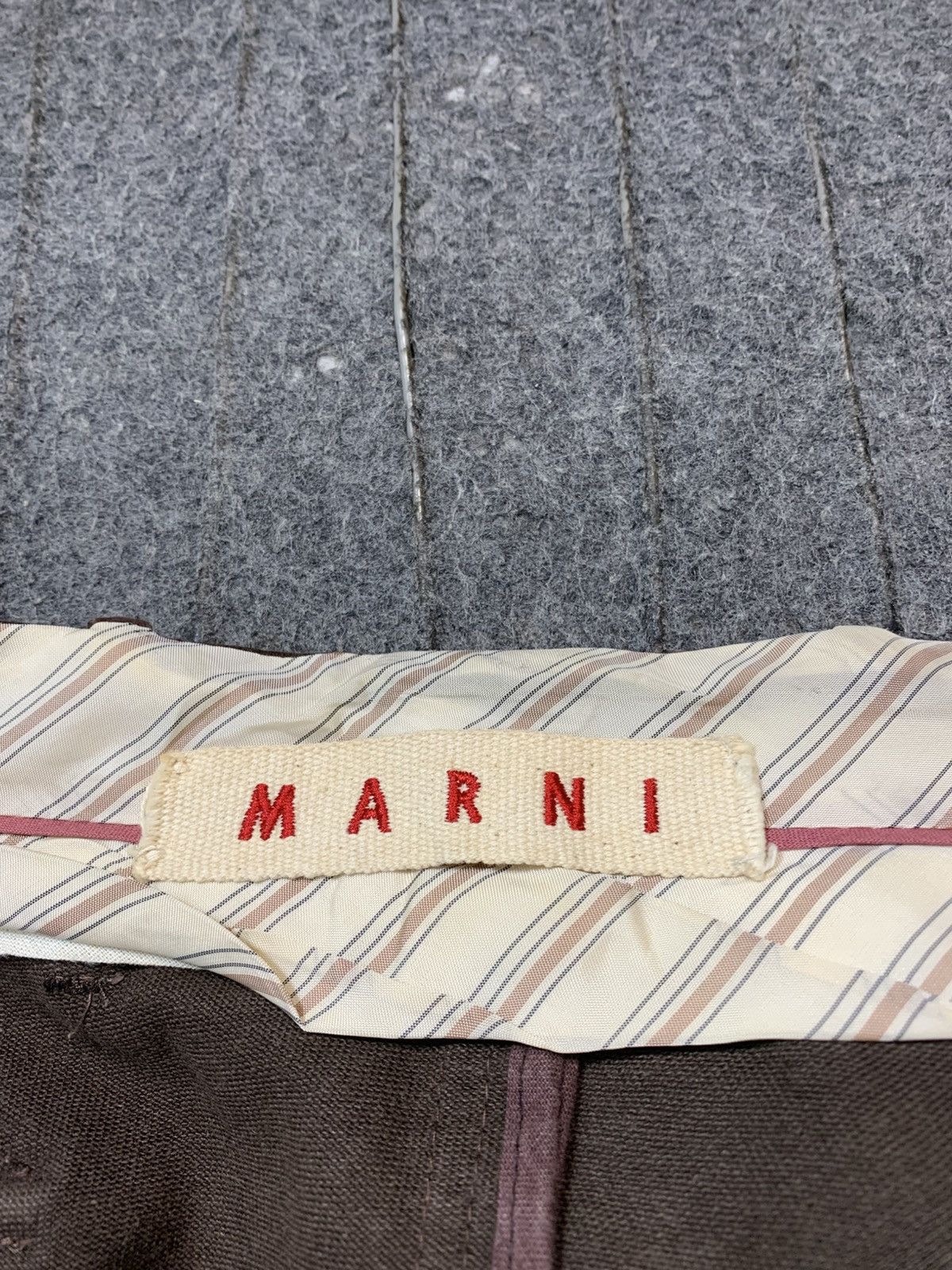 Marni Vintage 90s Marni Brown Khakis Slack Pant Size US 35 - 6 Thumbnail