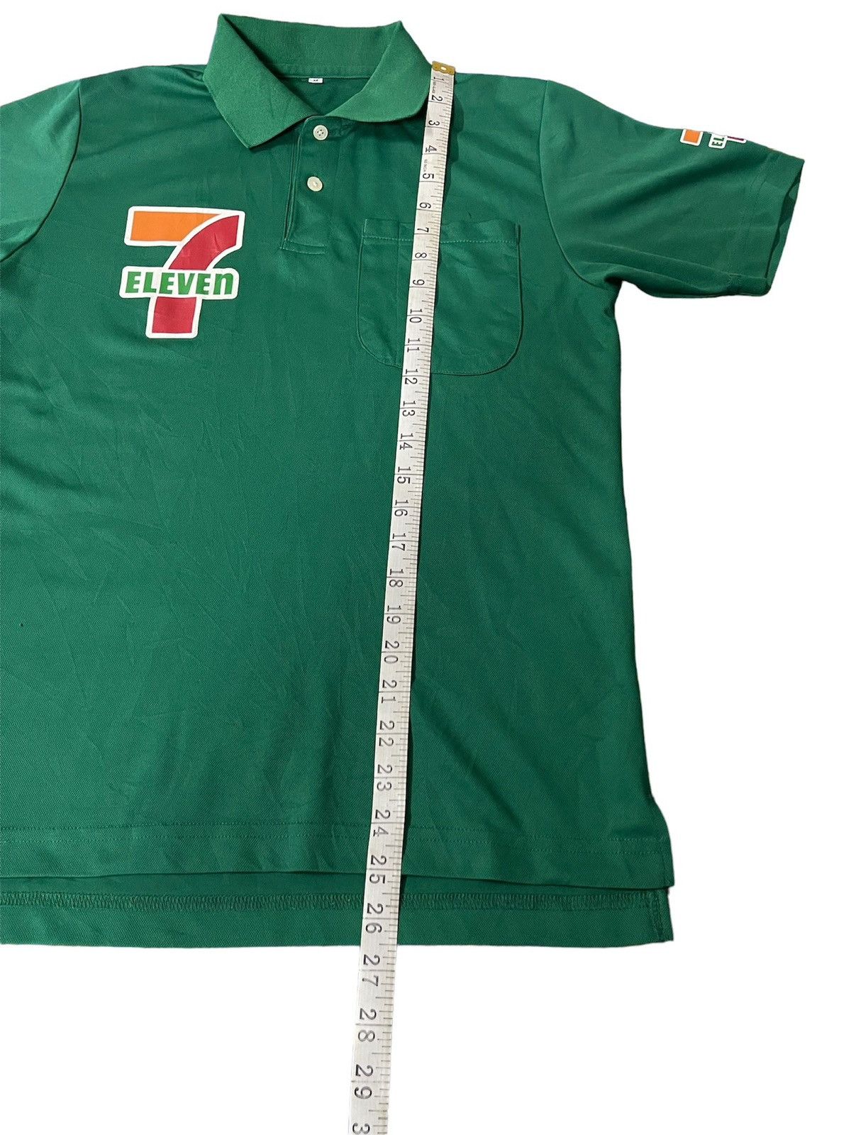 Japanese Brand × Vintage Japanese 7 Eleven Uniform Half Button Shirt Size US S / EU 44-46 / 1 - 9 Thumbnail