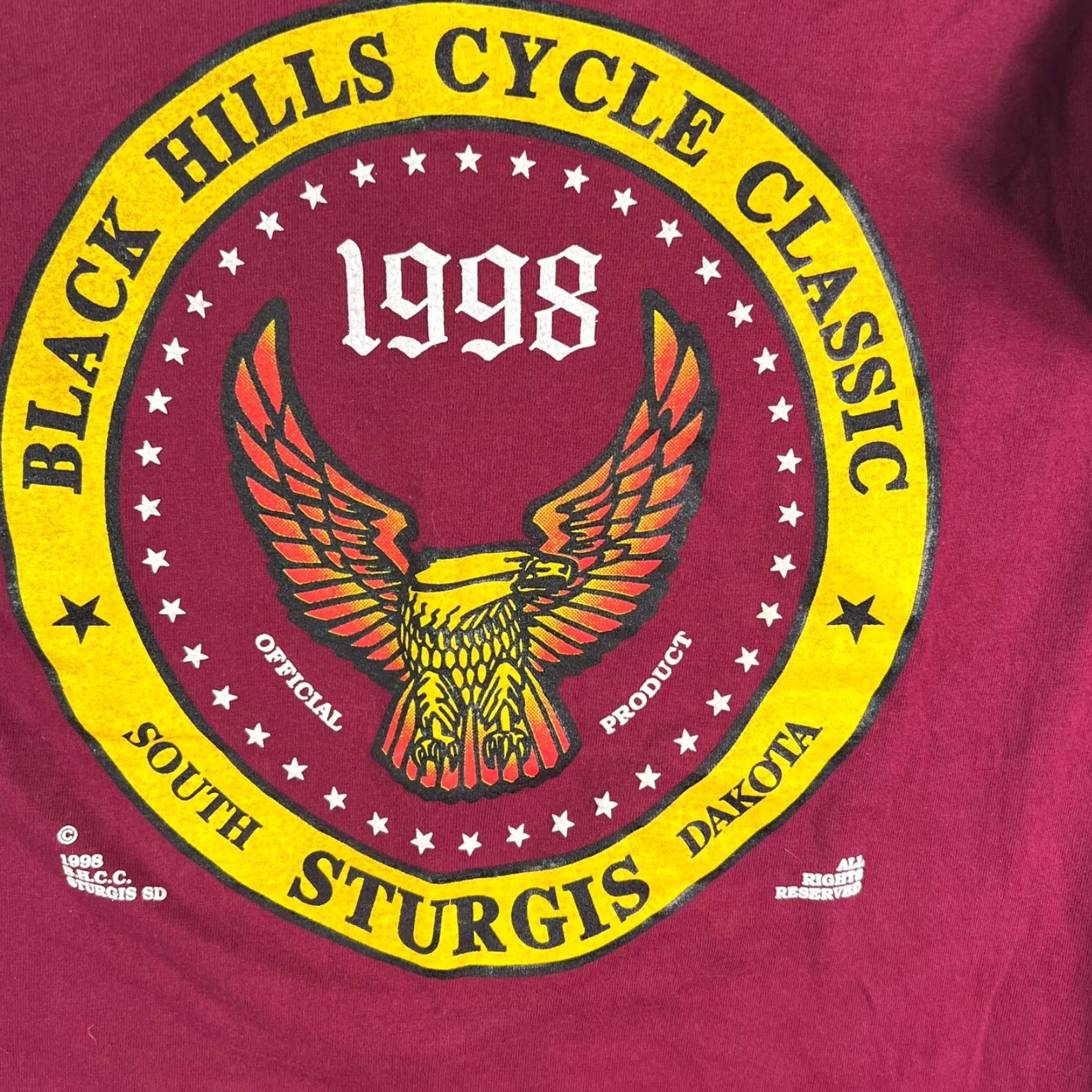 Vintage VINTAGE Sturgis 1998 Motorcycle Rally T-Shirt Mens L Red Graphic Print Crew Neck Size US L / EU 52-54 / 3 - 2 Thumbnail