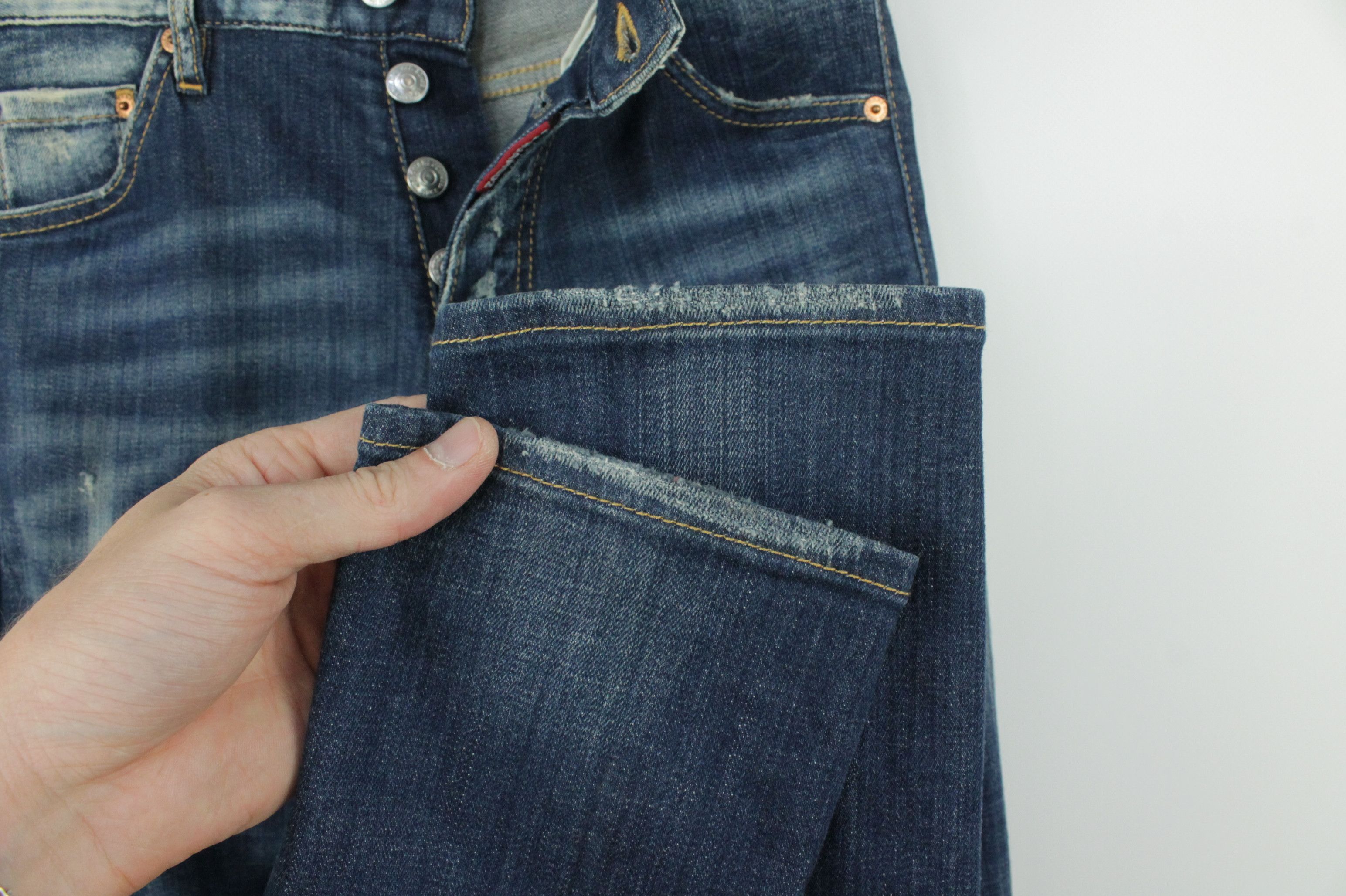 Dsquared2 Dsquared2 Slim Jean Cowboy Distressed Blue Denim Jeans Size US 28 / EU 44 - 4 Thumbnail