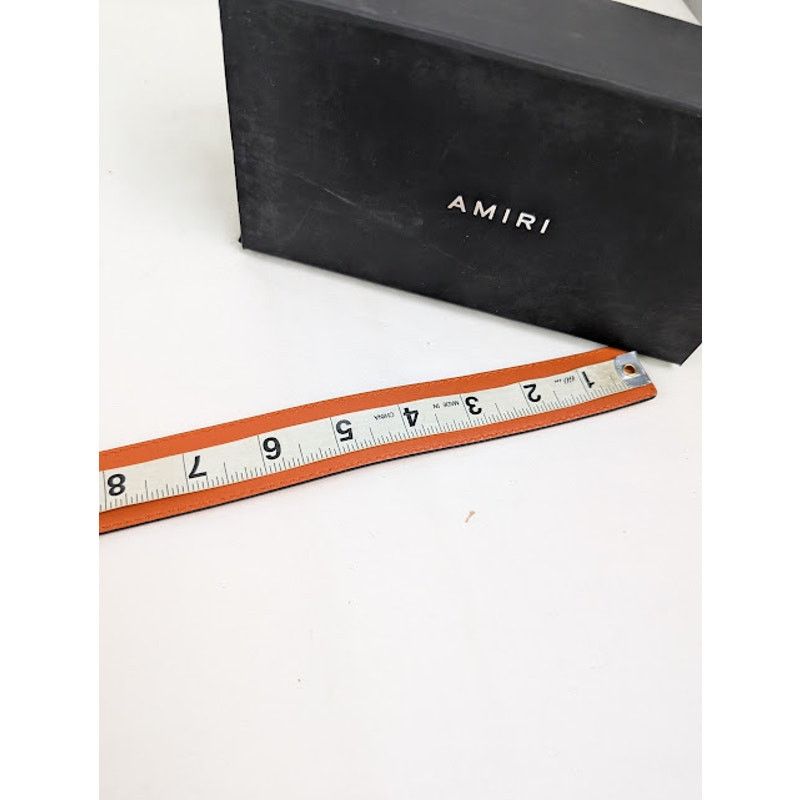Amiri o1rshd1 Q:2 / Size: 85 / Pebbled Amiri Belt in Orange Size 34 - 9 Thumbnail