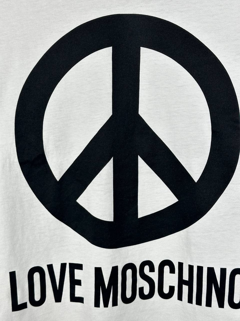 Moschino × Vintage Vintage Moschino Peace Sign Hippie T shirt White Size US XL / EU 56 / 4 - 4 Thumbnail