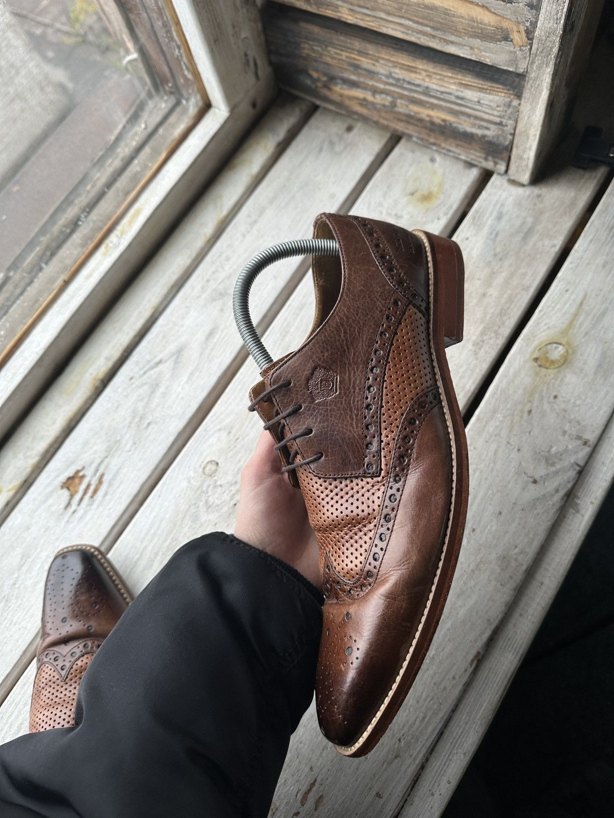 Melvin & Hamilton LUXURY 🚨 MELVIN & HAMILTON VNTG SHOES MEN BROWN LUXURY RARE Size US 10 / EU 43 - 13 Thumbnail
