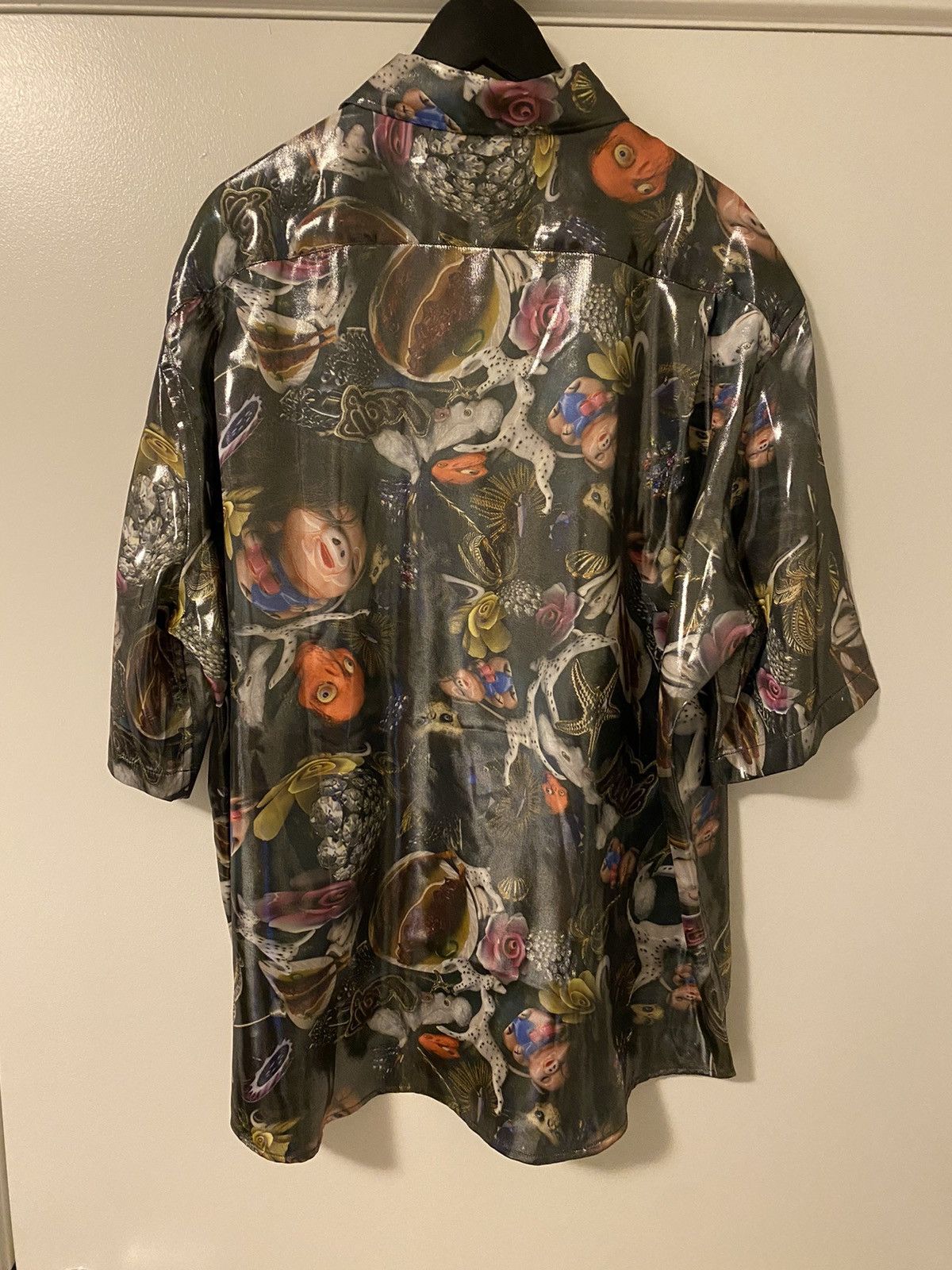 Acne Studios Acne Studios Printed Lamé Shirt 52 NWT Size US XL / EU 56 / 4 - 2 Thumbnail