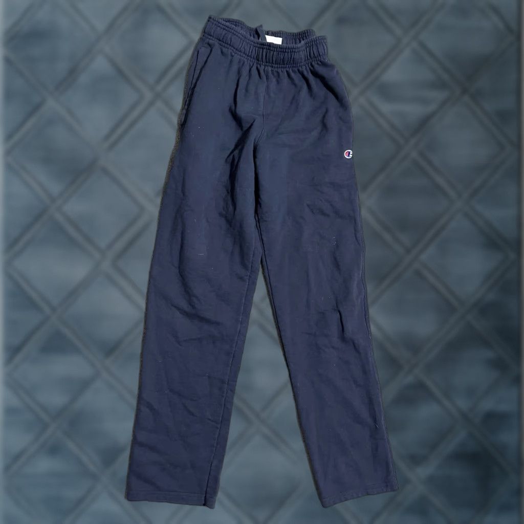 Champion Champion Sweatpants Men's Small Straight Pocket Logo Blue Cotton Casual Athletic Active Size US 29 - 1 Thumbnail