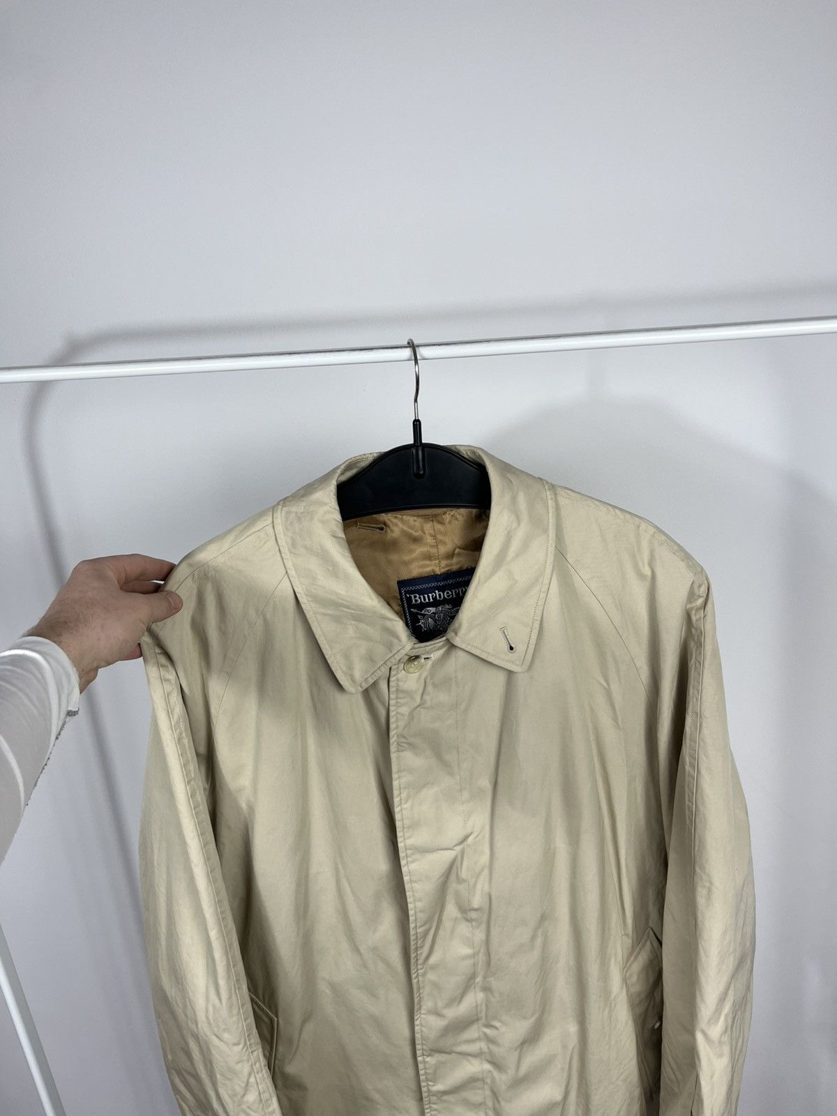 Burberry Burberrys Mens Beige Coat Wool Lined Vintage Trench Size US M / EU 48-50 / 2 - 4 Thumbnail