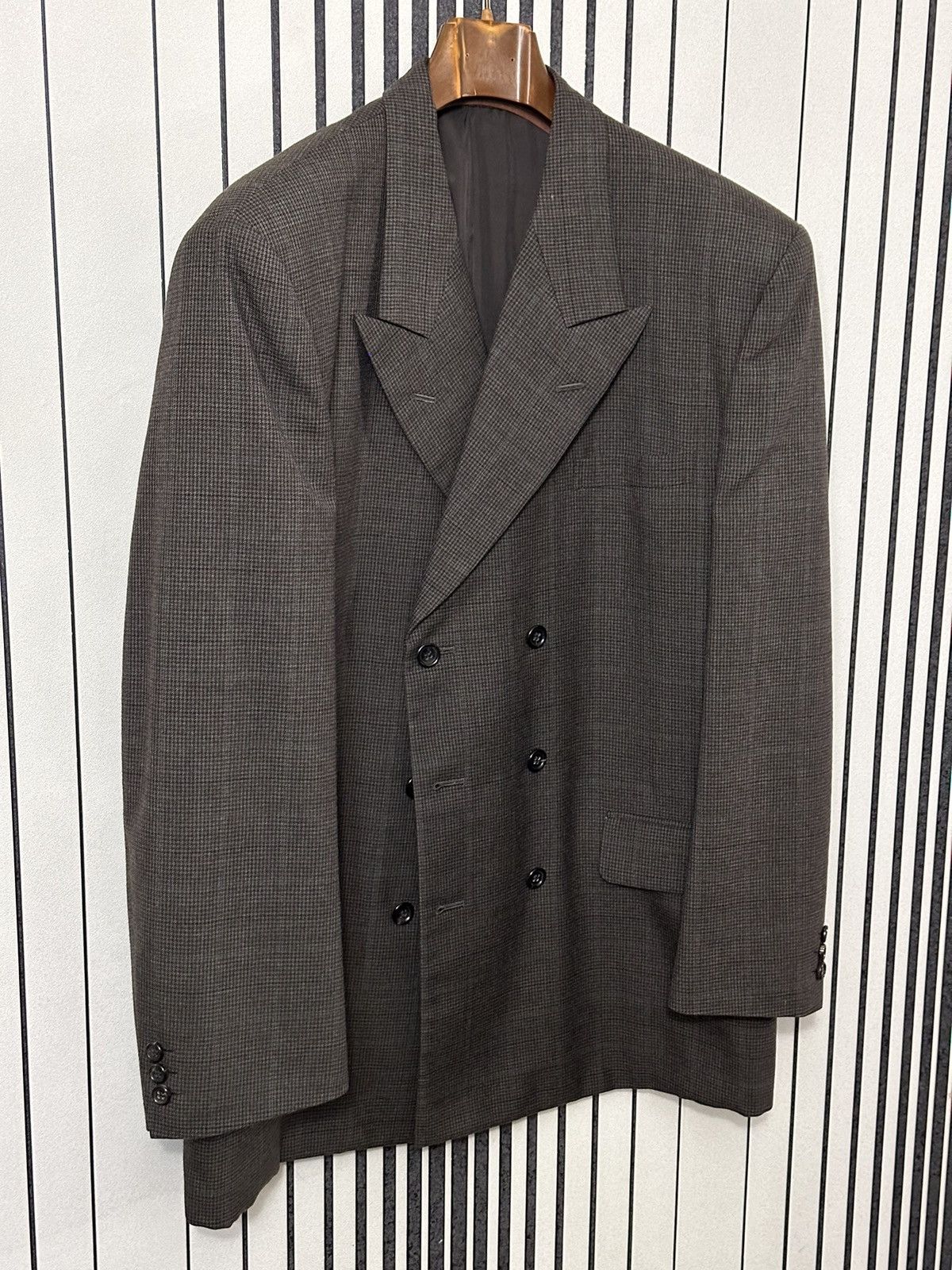 Comme des Garcons A/W89 Comme des Garcons Plaid Brown/Gray Luxury Wool Suit Size 48R - 4 Thumbnail