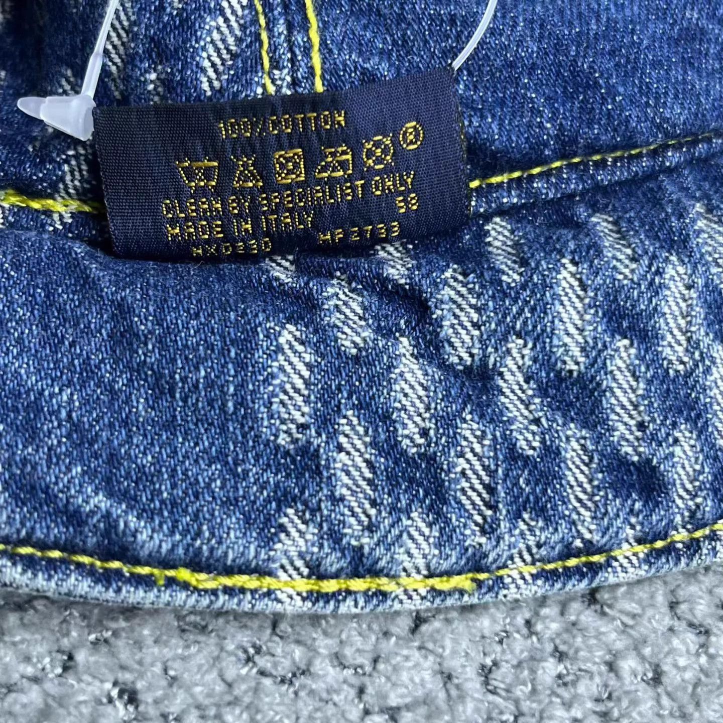 Louis Vuitton Louis Vuitton Denim Logo Sunshade Fisherman Hat Size ONE SIZE - 3 Thumbnail