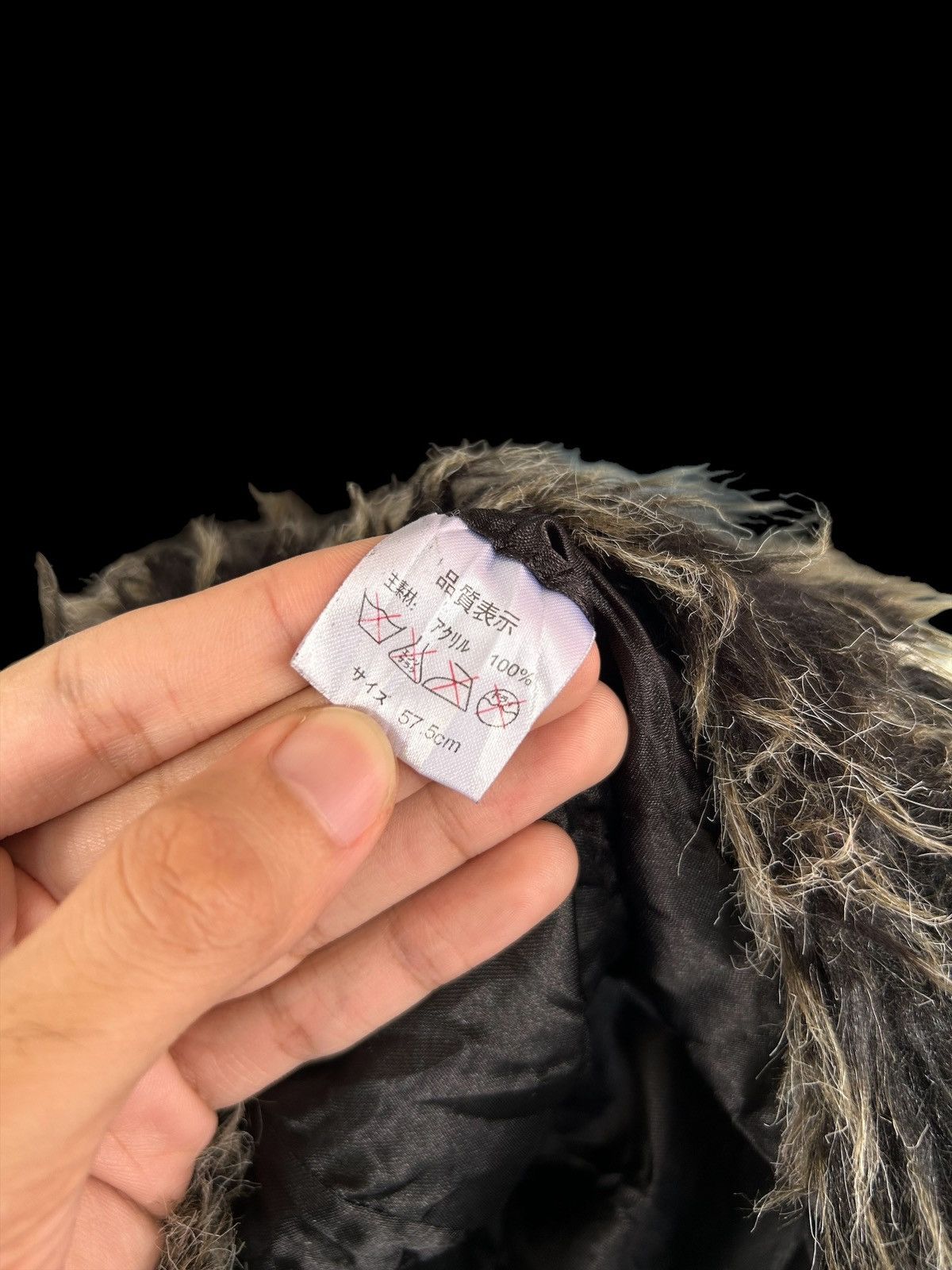 Japanese Punk Bondage Style Fur Hairy Beanie Hats Rare🎌☠️☠️