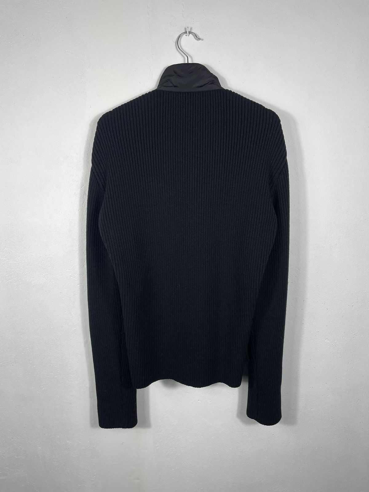 Designer × Prada Prada Wool Nylon Black Knit Light Tricot Jakcet Cardigan Size US M / EU 48-50 / 2 - 7 Thumbnail