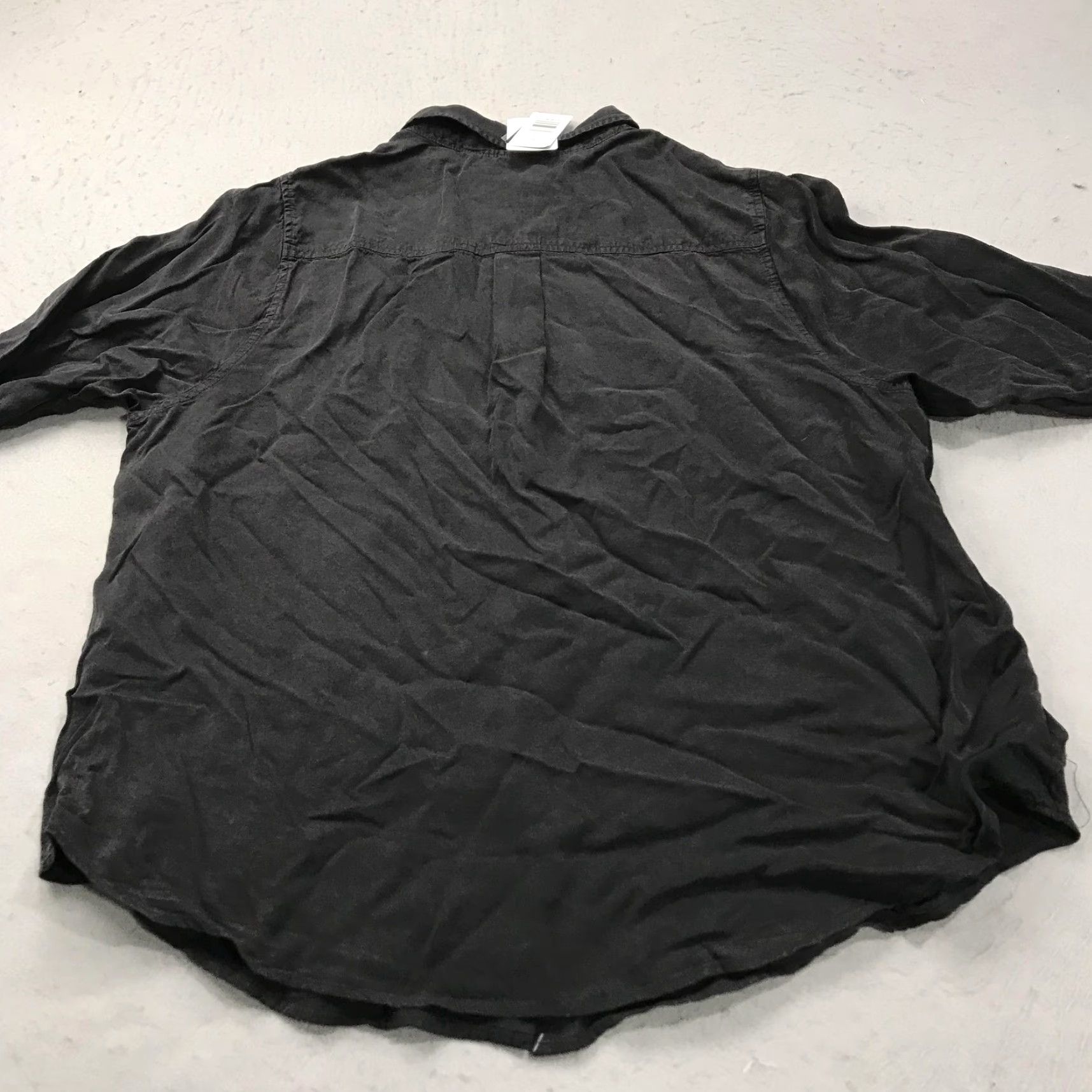 Torrid Torrid Shirt Womens 3X Washed Black Tencel Button-Down Long Sleeve Plus Size XXL / US 16-18 / IT 52-54 - 7 Thumbnail