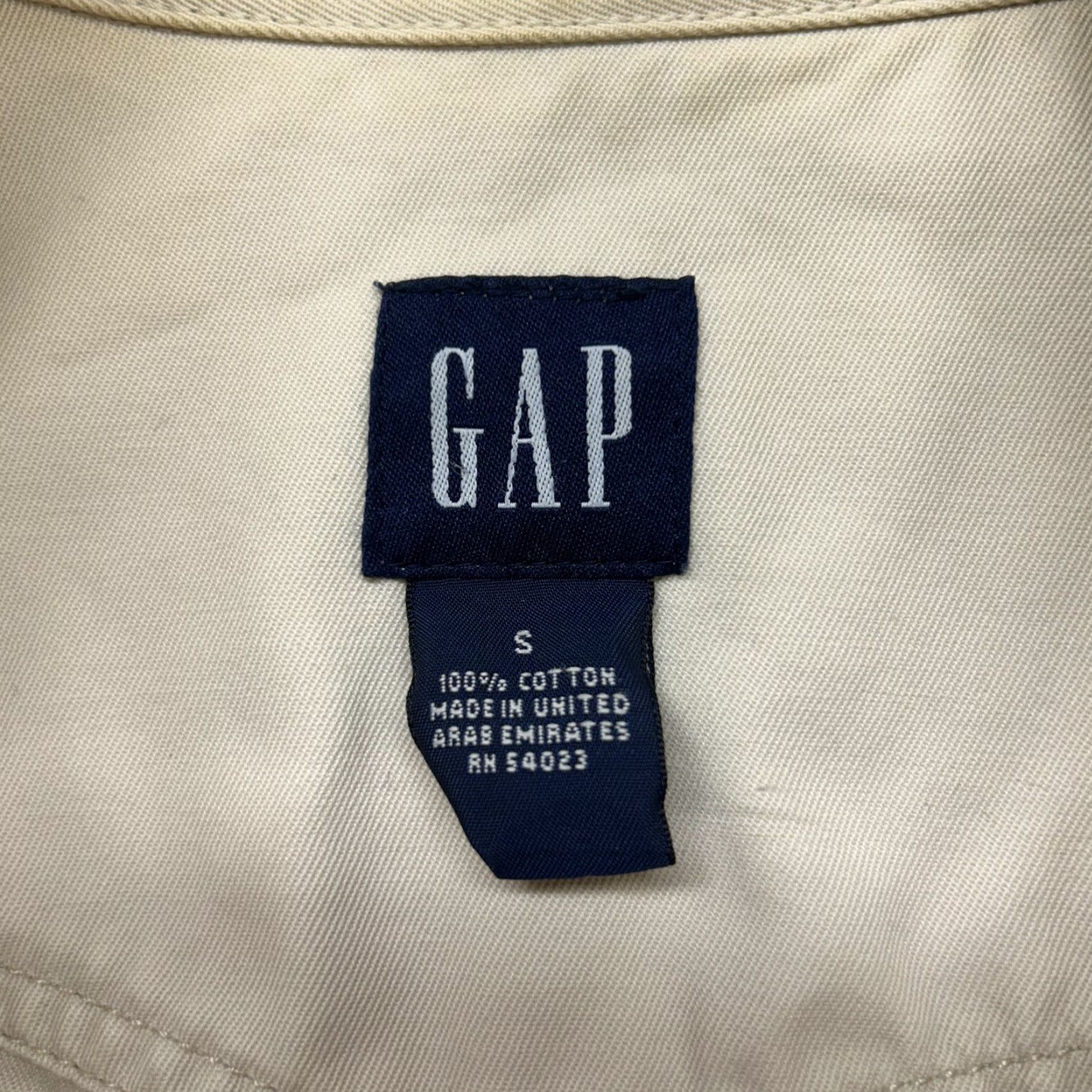 Gap VINTAGE Gap Jacket Womens Small Beige Khaki Regular Button Up Utility Safari Y2K 90s Size S / US 4 / IT 40 - 4 Thumbnail