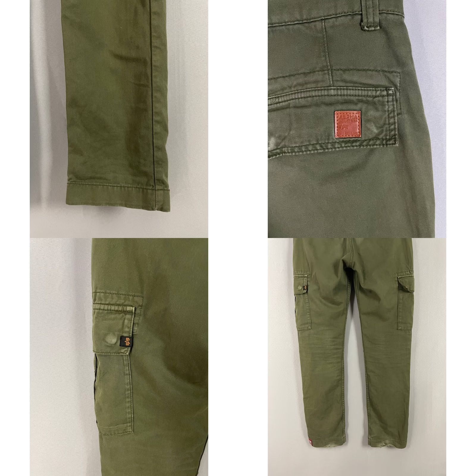 Alpha Industries Alpha Industries Mens Cargo Pants Size 31 Olive Green Cotton Straight Leg Size US 31 - 8 Thumbnail