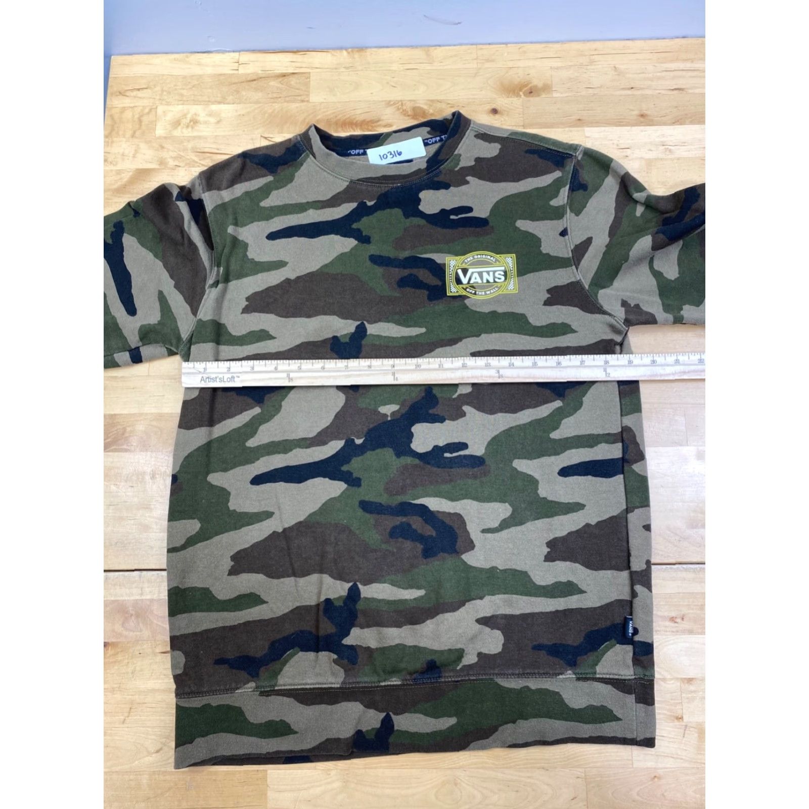 Vans Vans Camouflage Sweatshirt Mens S Green Long Sleeve Crew Neck Skateboard 10316 Size US S / EU 44-46 / 1 - 5 Thumbnail