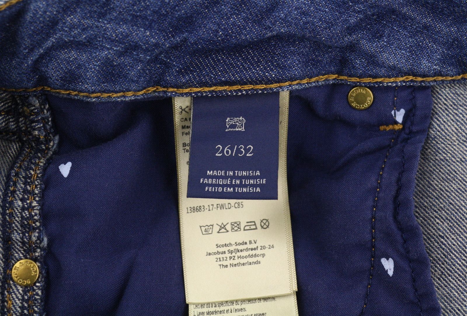 Scotch & Soda BANDIT W26/L32 Blue Faded Cropped Slim Jeans 89097 Size 26" / US 2 / IT 38 - 9 Thumbnail