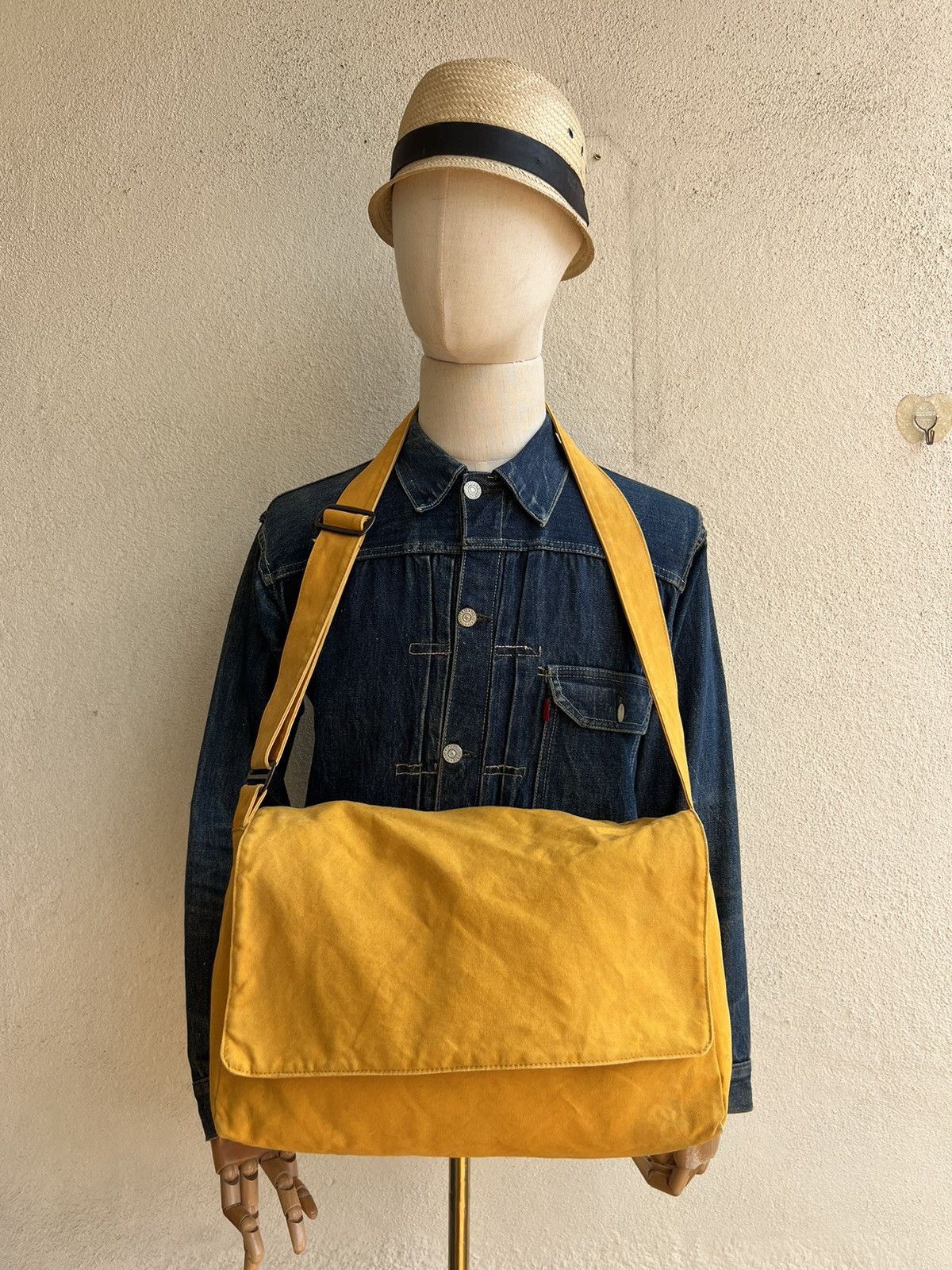 Vintage Ateliers Penelope Dirty Faded Canvas Messenger Bag Size ONE SIZE - 1 Thumbnail