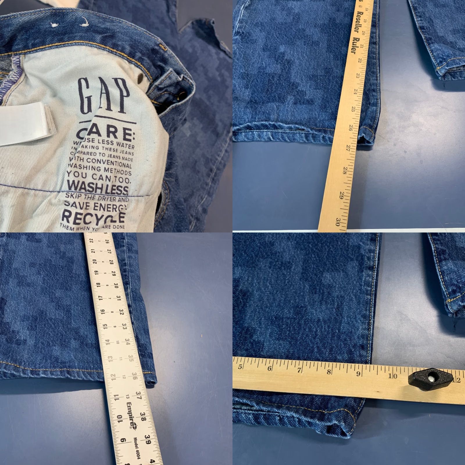 Gap Gap Jeans Mens 29x27 29x32 Harlem Dapper Dan Limited Edition Gap 1969 5-Pocket Straight Denim Blue Cotton Jeans Size US 29 - 9 Thumbnail
