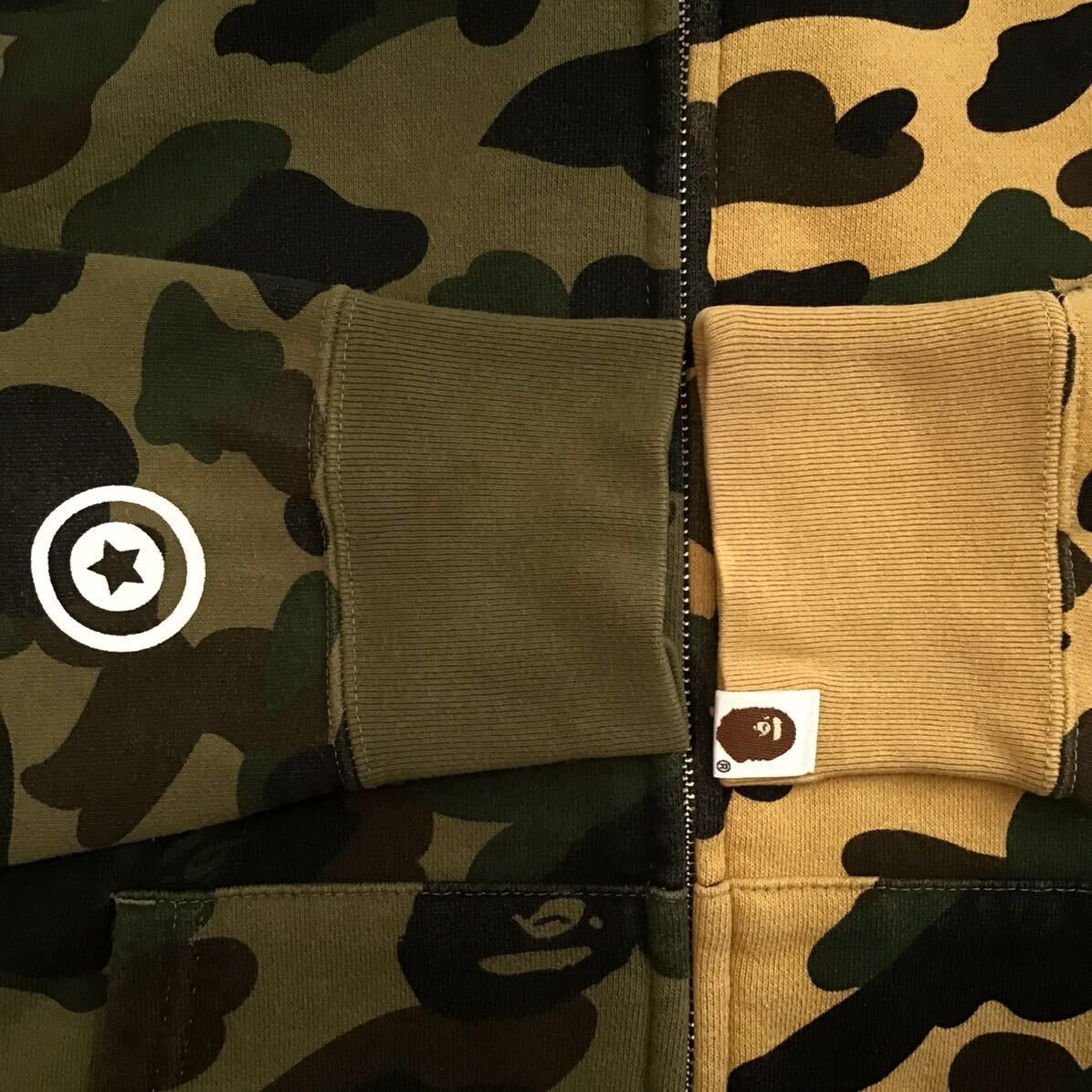 Bape BAPE 1st camo green x 1st camo yellow separate shark hoodie Size US S / EU 44-46 / 1 - 7 Thumbnail