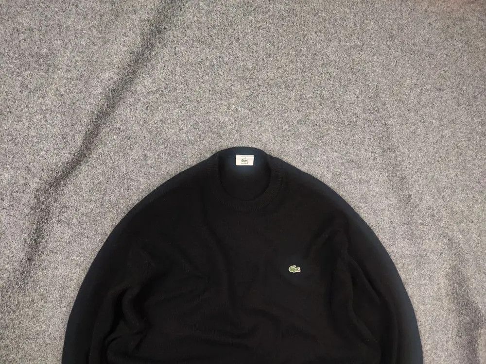 Lacoste Vintage 90's Lacoste Chemise Black Crew chek Wool Sweater Size US XL / EU 56 / 4 - 1 Thumbnail