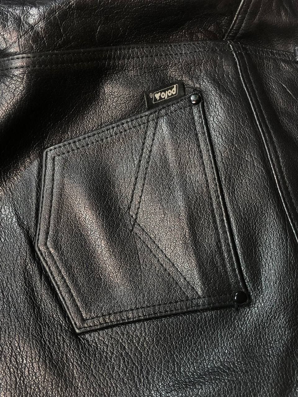 Vintage Polo Racing Moto Biker Leather Pants Vintage Size US 32 / EU 48 - 10 Thumbnail