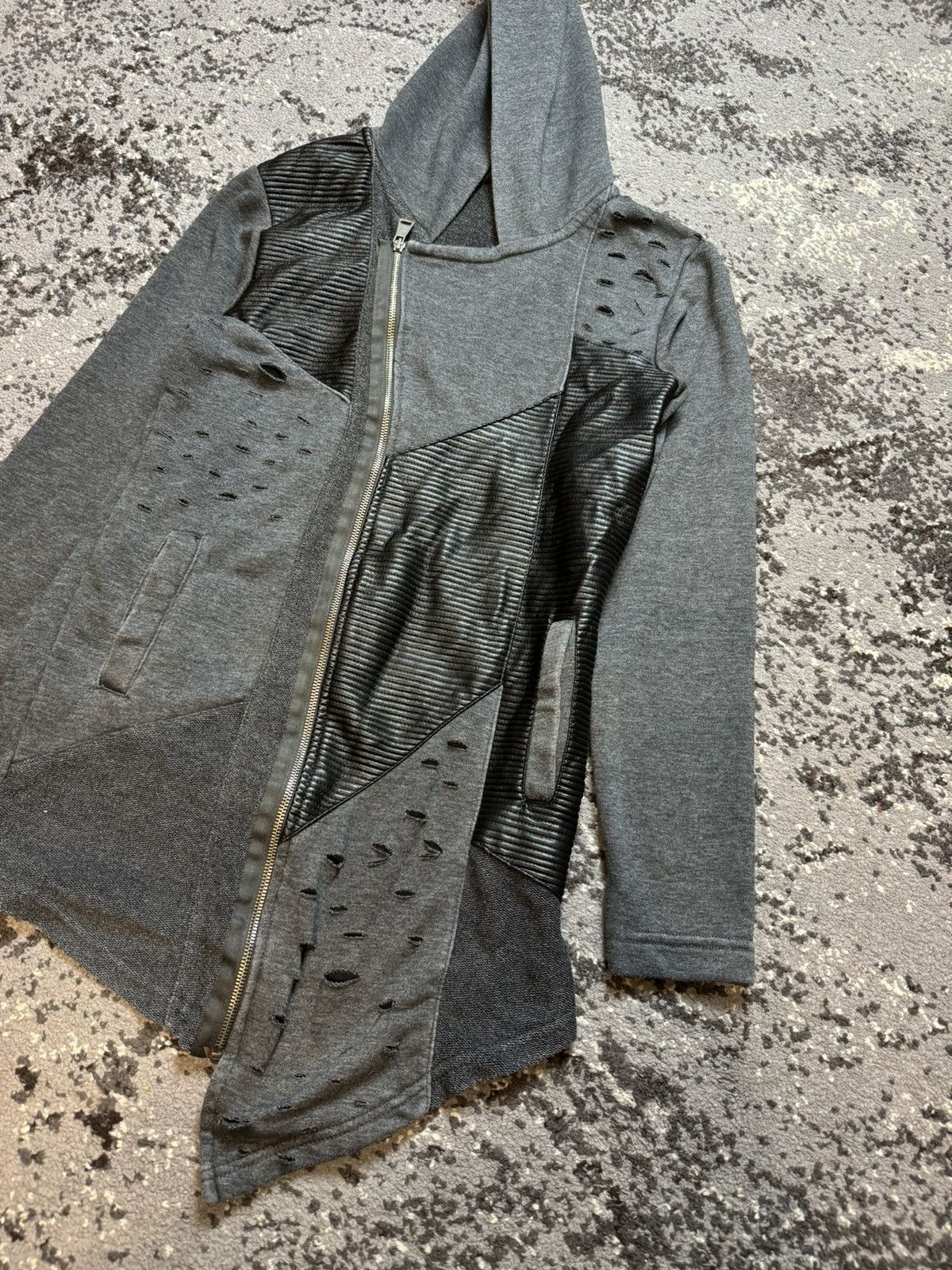 Japanese Brand × Vintage Vintage Y2K Distressed Assemetrical Owens Style Opium Hoodie Size US M / EU 48-50 / 2 - 2 Thumbnail