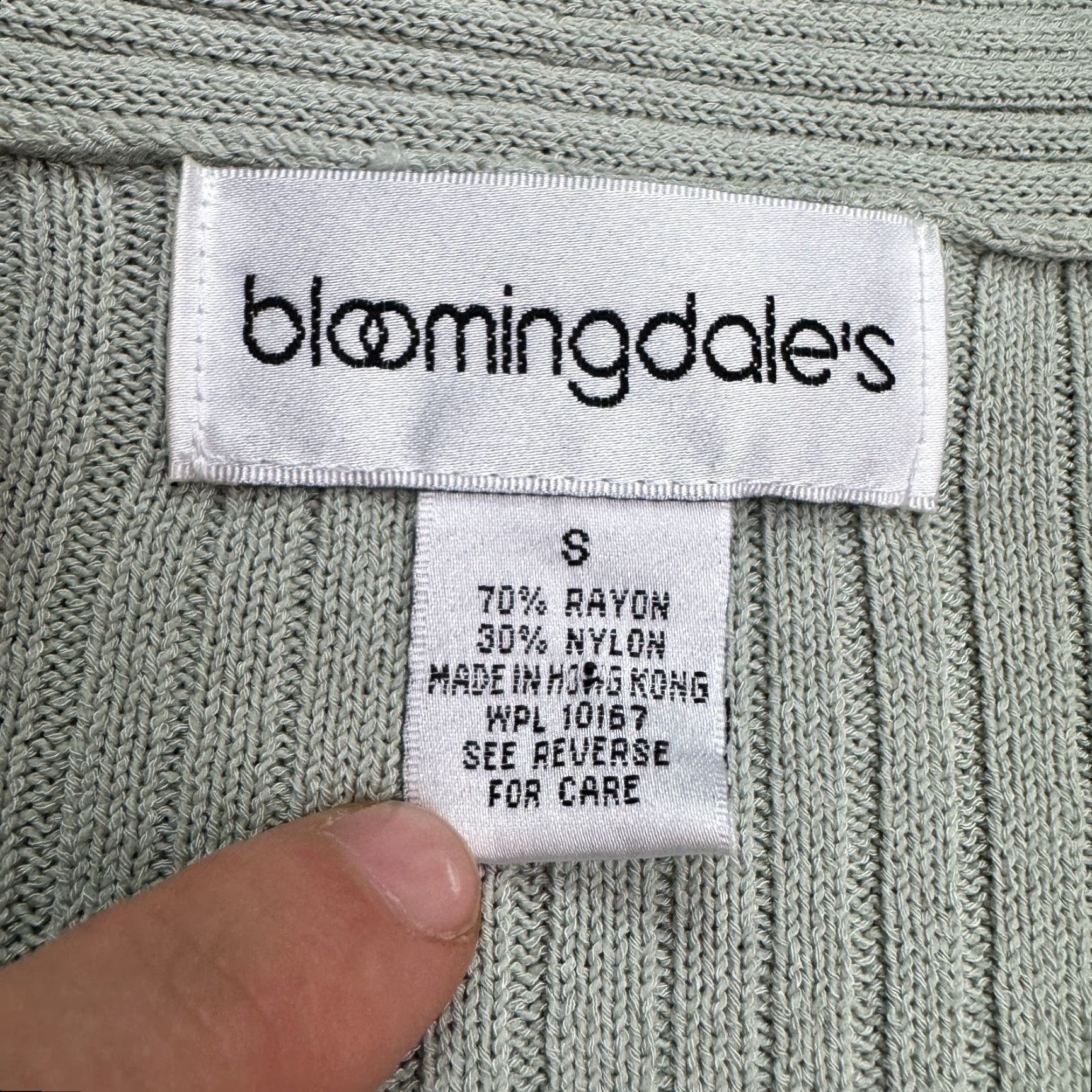Bloomingdale's VINTAGE Bloomingdale's 90s Open Cardigan Sweater Womens Small Sage Green Classic Lightweight Size S / US 4 / IT 40 - 6 Thumbnail