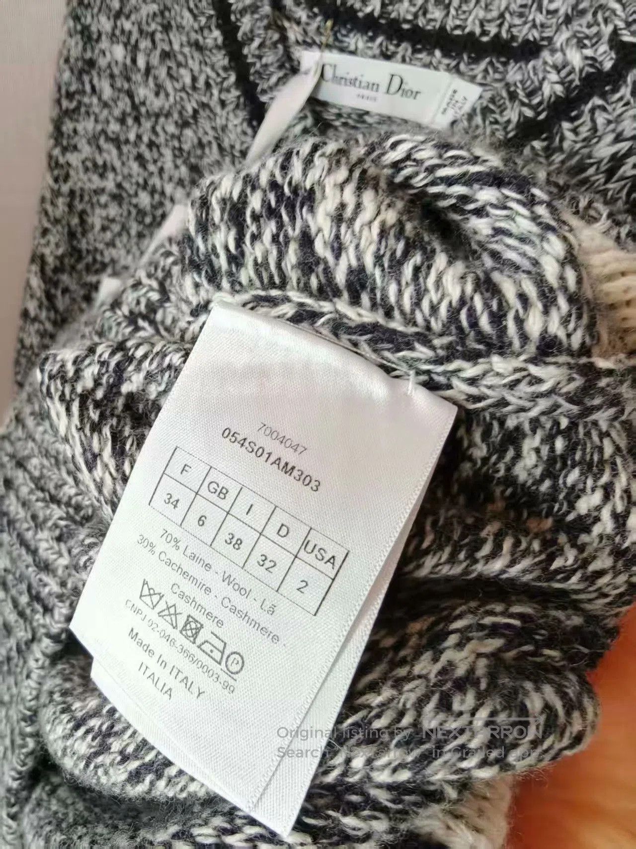 Dior Dior Women's Gray Knit Top. Size M / US 6-8 / IT 42-44 - 3 Thumbnail