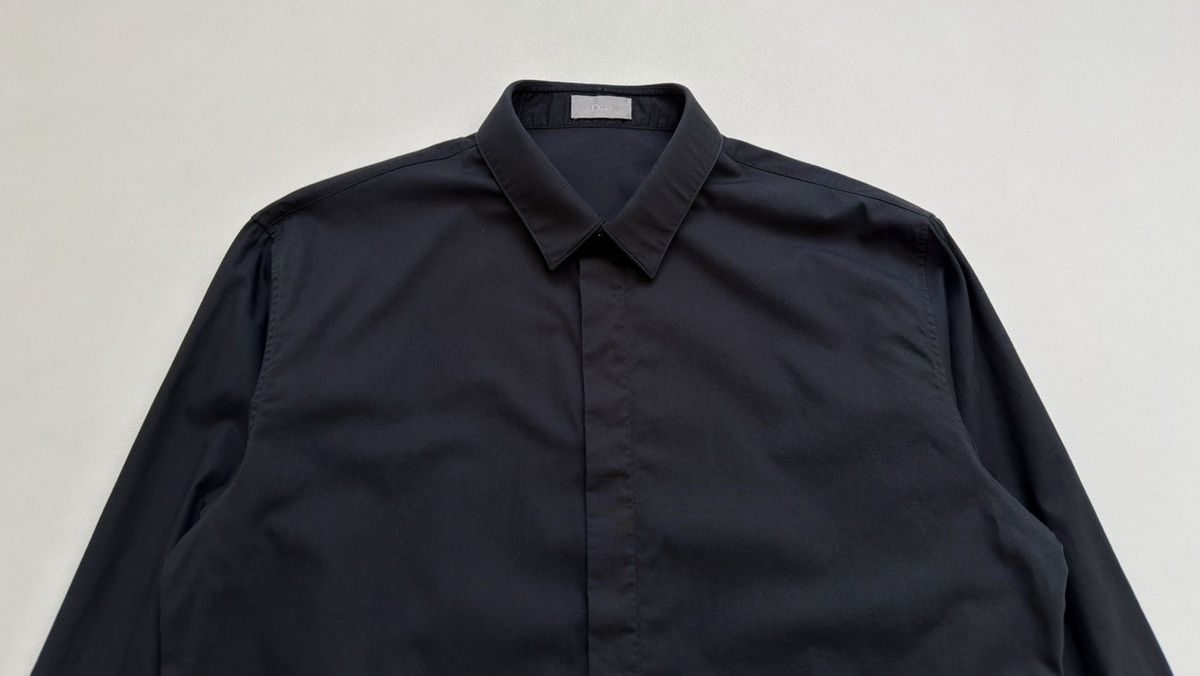Dior Hedi Slimane Era Black Cotton Shirt Size US M / EU 48-50 / 2 - 3 Thumbnail