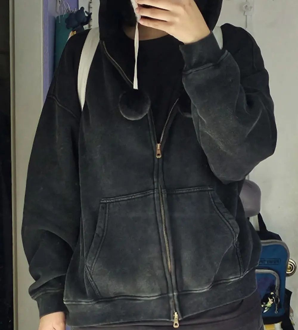 Japanese Brand × Vintage Faded Zippered Hoodie Size US M / EU 48-50 / 2 - 1 Thumbnail