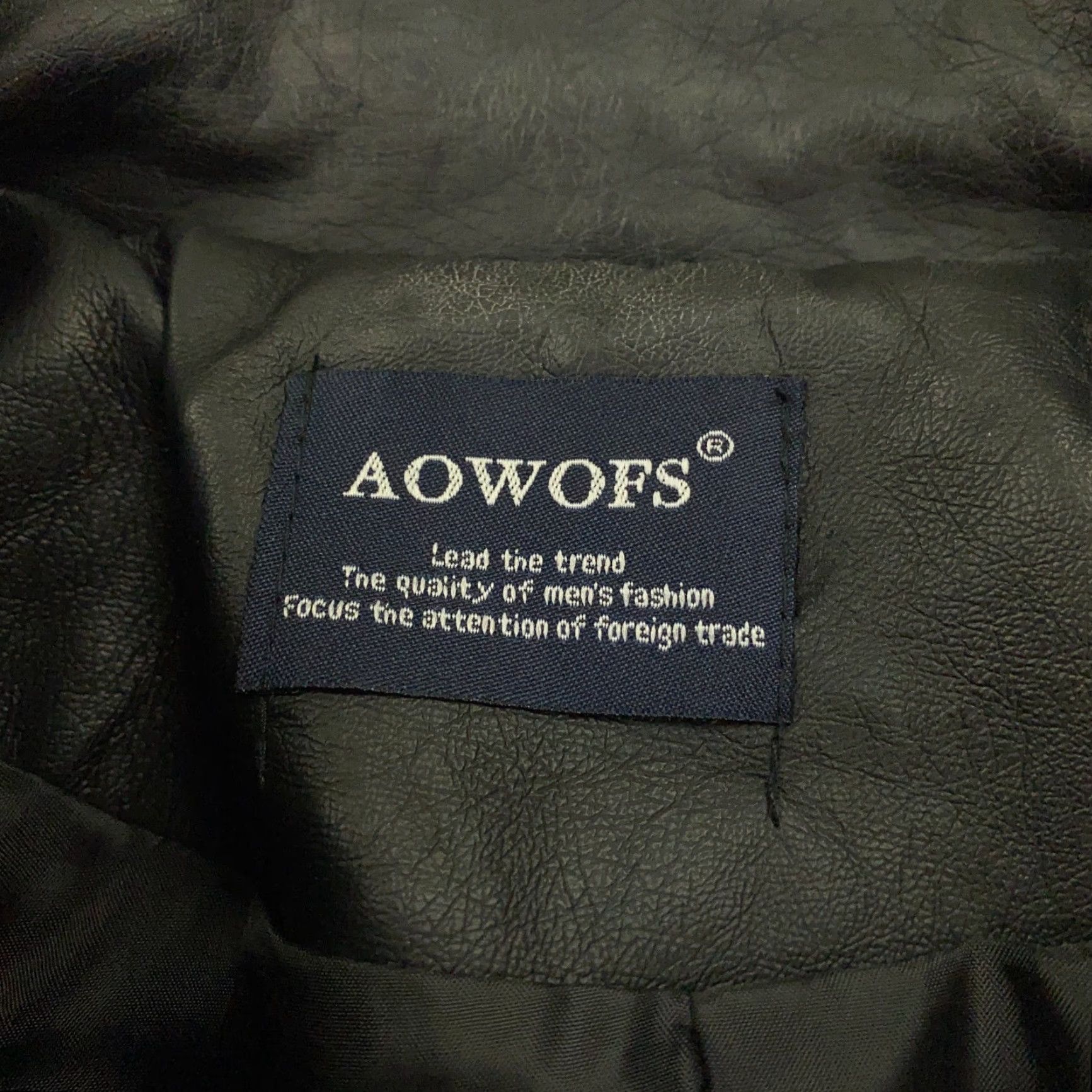 Vintage AOWOFS Mens Jacket Black Faux Leather Zip Biker Motorcycle Style Coat Lined Pockets Size US M / EU 48-50 / 2 - 4 Thumbnail