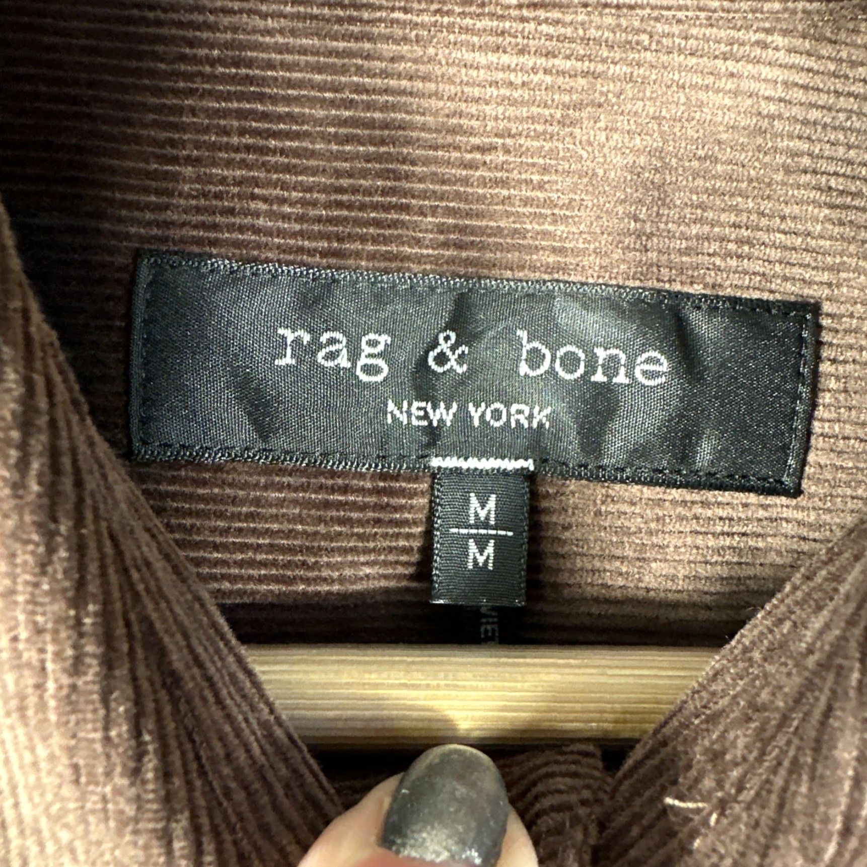 Rag & Bone Rag & Bone Corduroy Shirt Mens M Mateo Button-Down NWT Brown Solid Long Sleeve Slim Fit Button-Up 298 Size US M / EU 48-50 / 2 - 4 Thumbnail