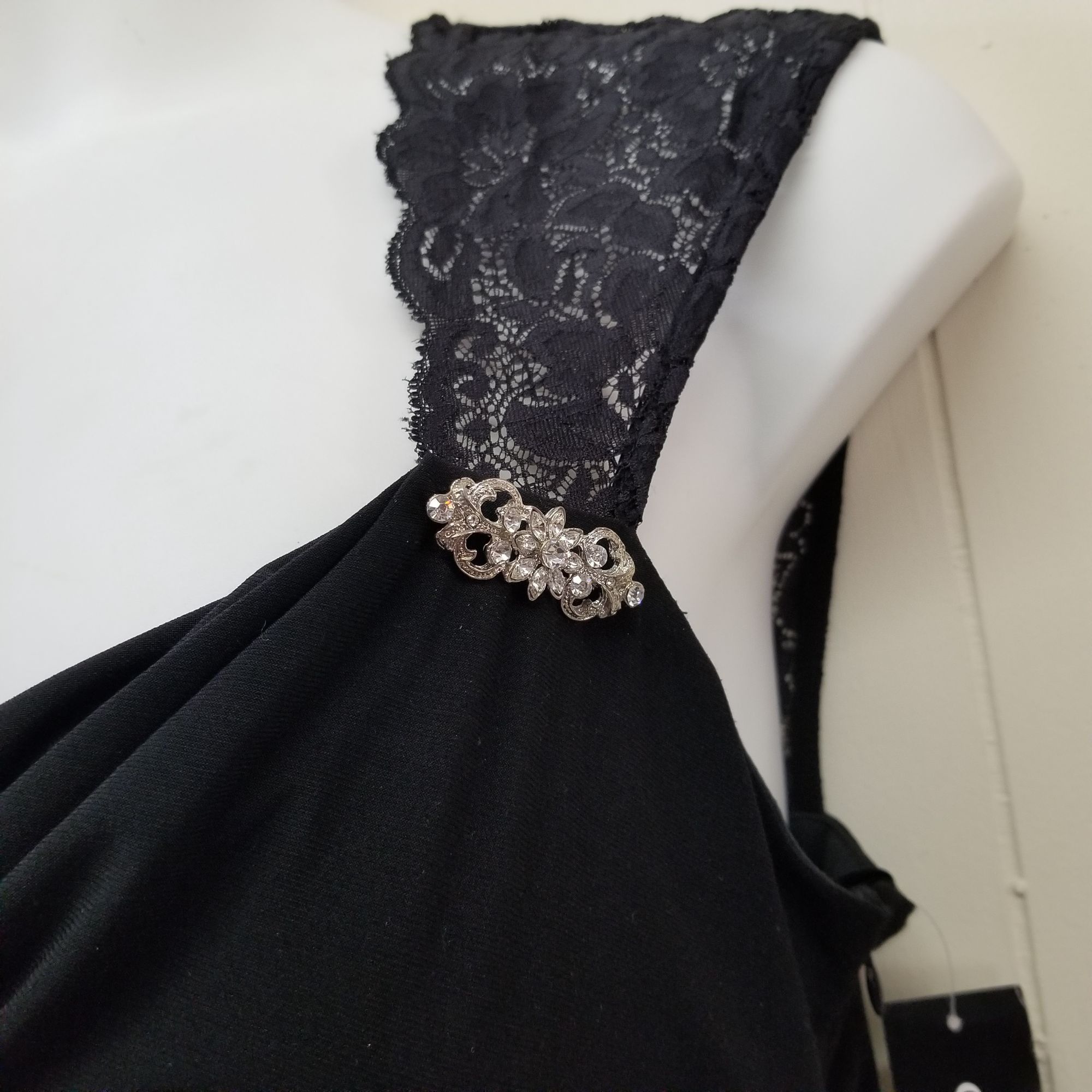 Other Cachet 16 Black Lace Formal LBD Little Black Dress Sheath Pa Size XXL / US 16-18 / IT 52-54 - 4 Thumbnail