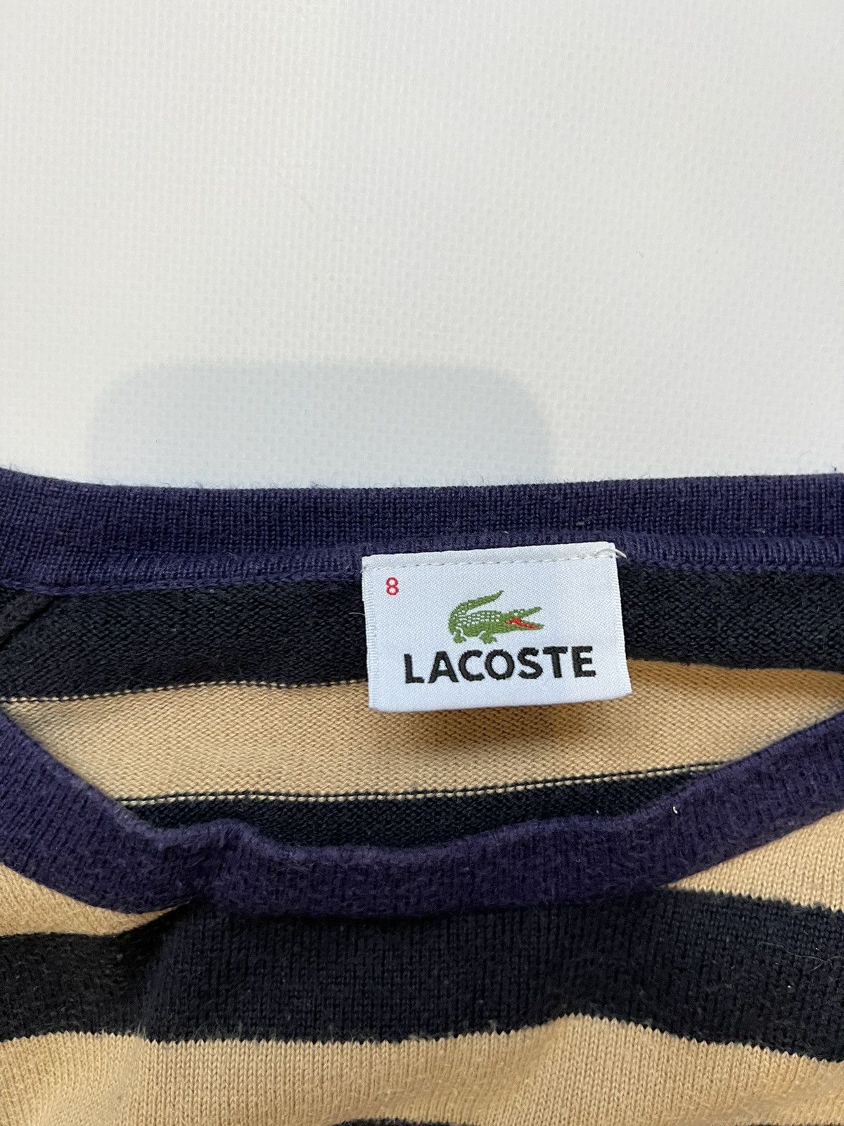 Lacoste Vintage 90’s Lacoste Striped Sweater Size US XXL / EU 58 / 5 - 3 Thumbnail