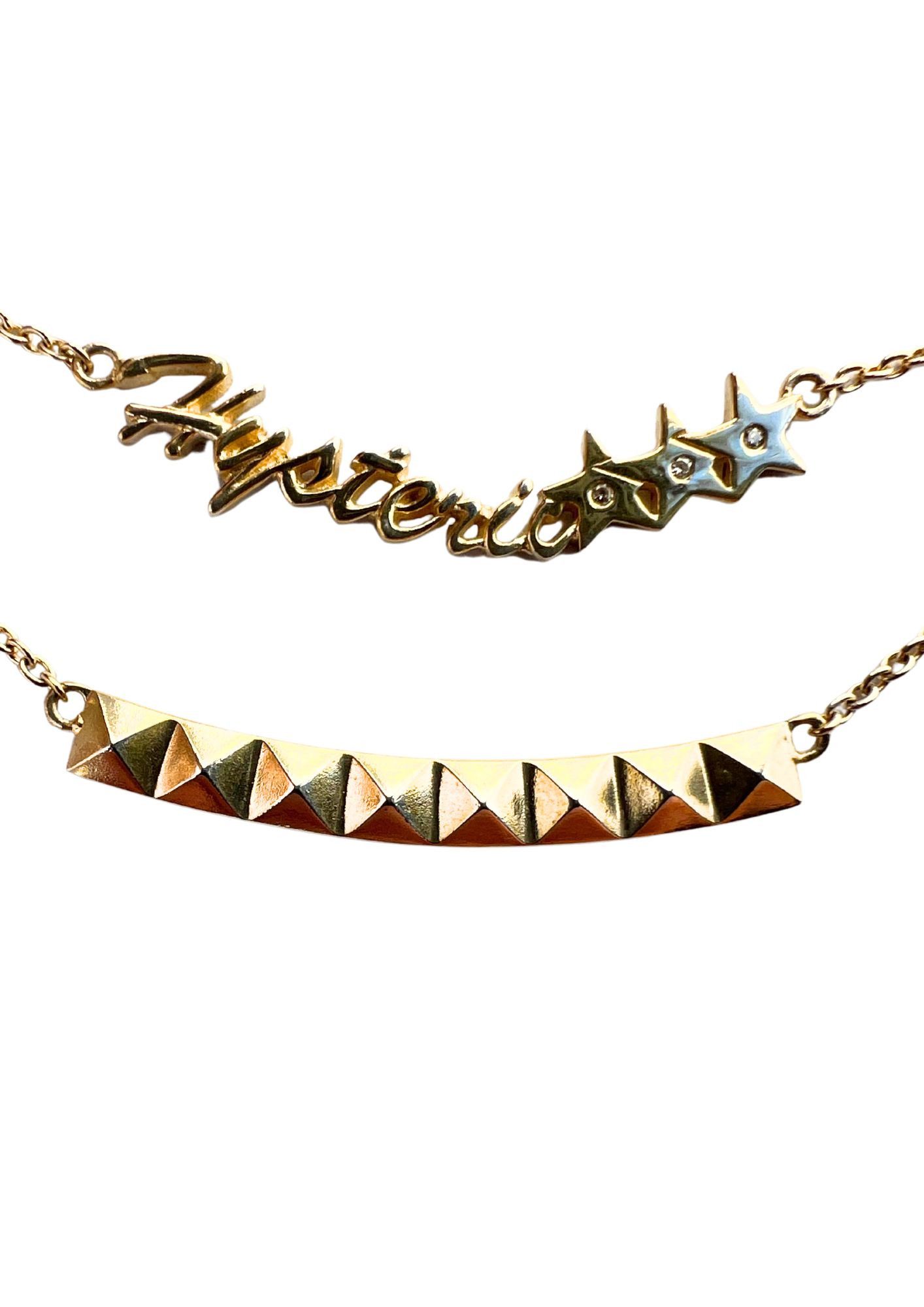 Hysteric Glamour HYSTERIC GLAMOUR Gold Plated Silver Diamond Studded Necklace Size ONE SIZE - 2 Thumbnail