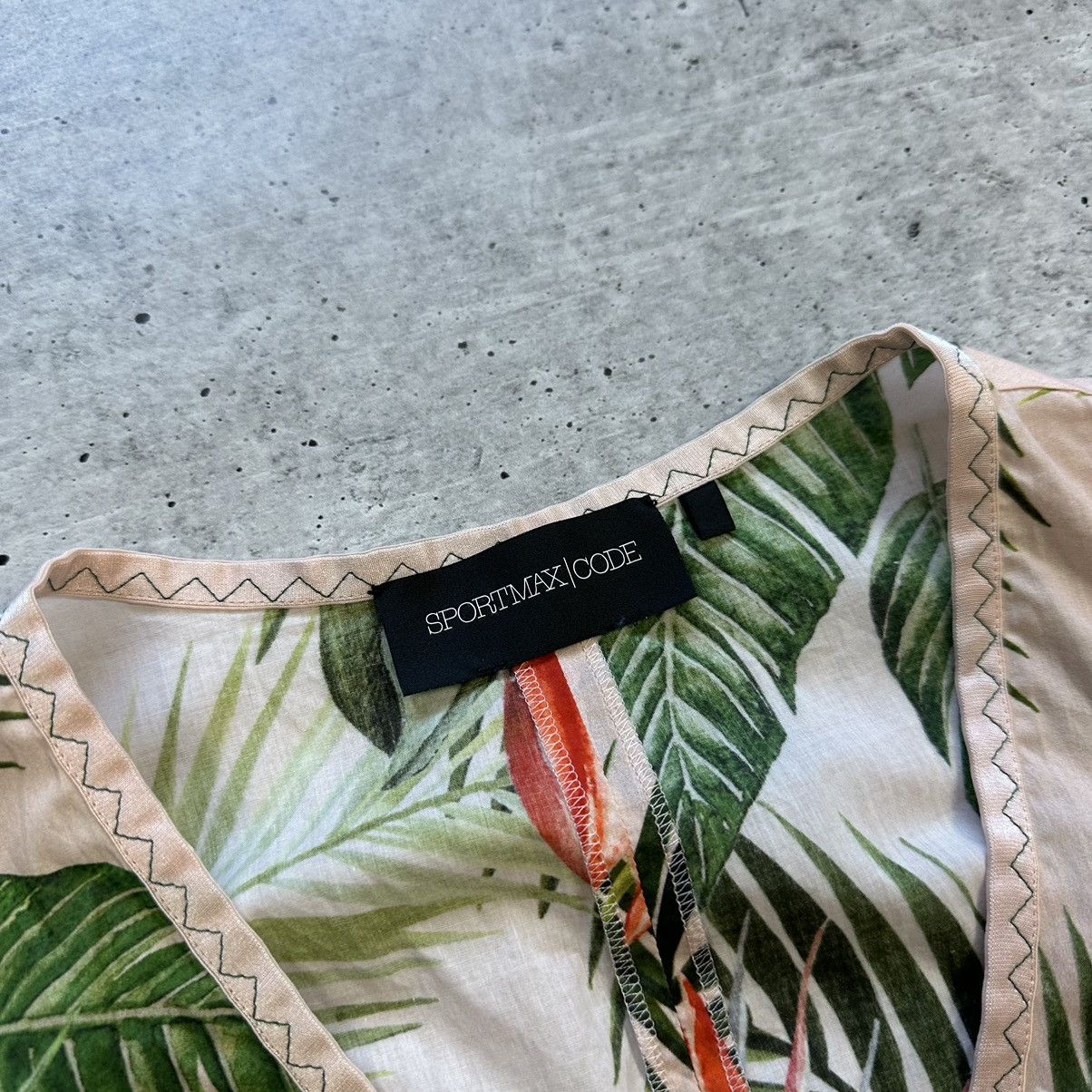 Sportmax Sportmax Code Pink Leaf And Floral Print Top Size M / US 6-8 / IT 42-44 - 6 Thumbnail