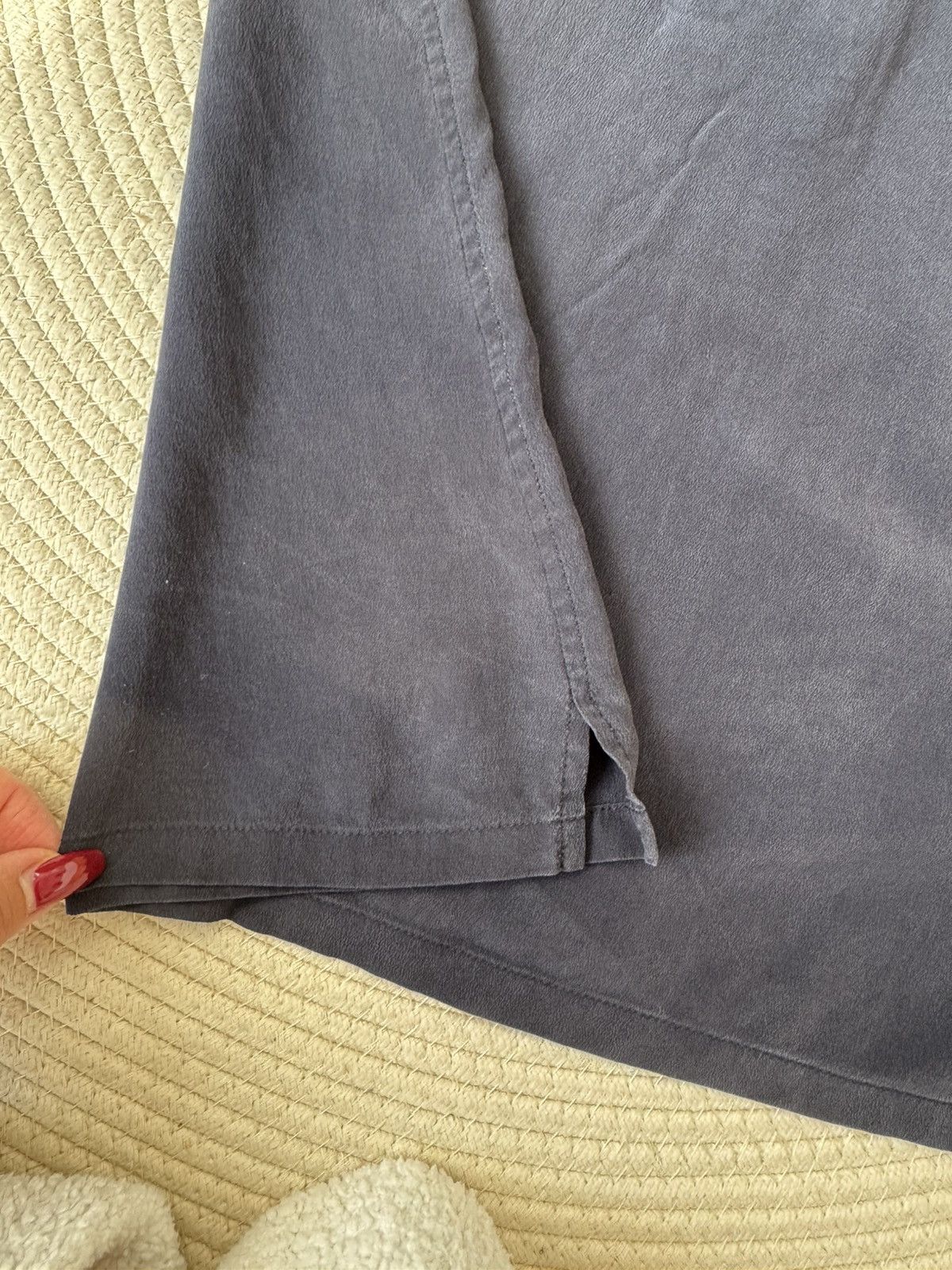 Prada navy zip up polo silk shirt