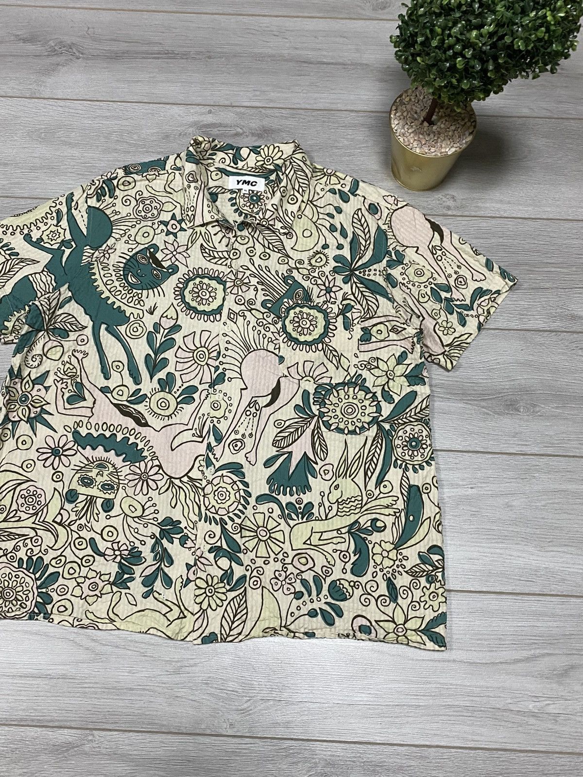 YMC YMC all over print Hawaii shirt buttons, flowers floral Size US XL / EU 56 / 4 - 3 Thumbnail